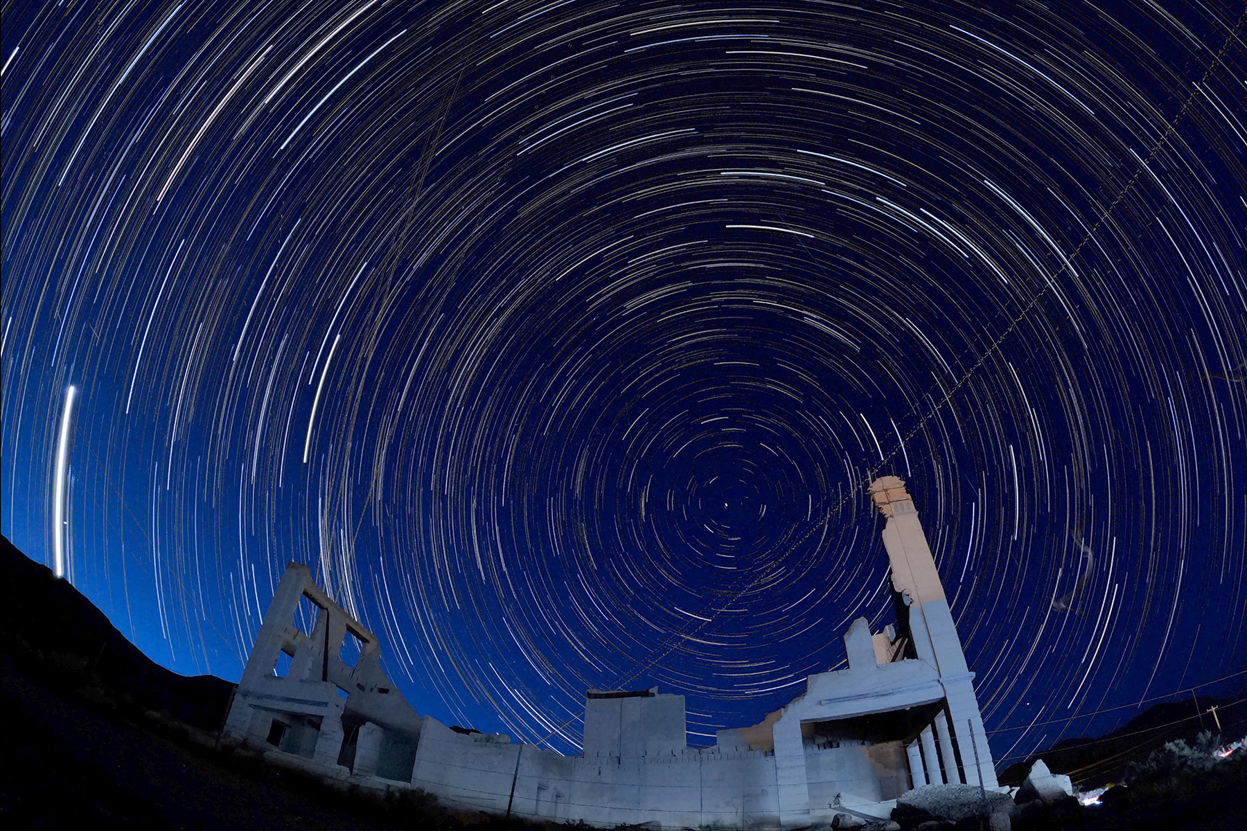 Star Trails time-lapse in Nevada Ghost Town
