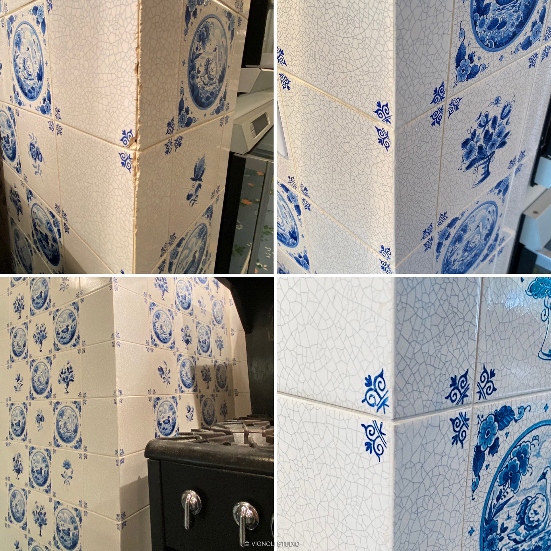 Kitchen Title: Before and After Restoration