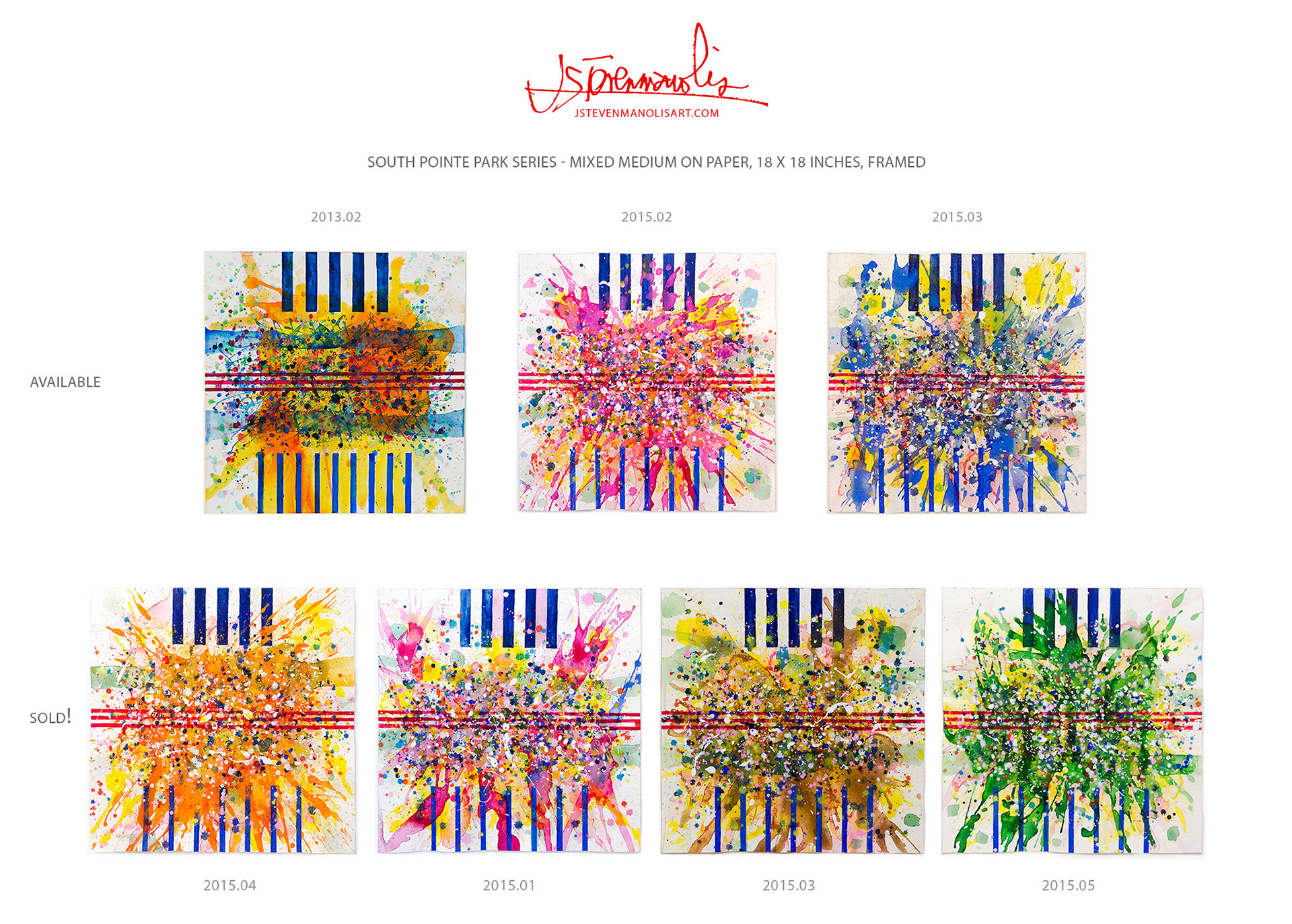 Artworks Digital Capture and Layout - artist J. Steven Manolis