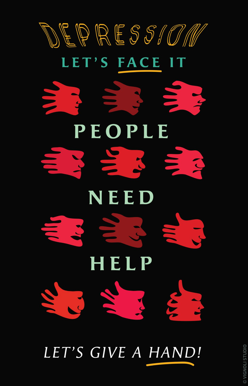 Depression. Let's Face It. People Need Help. Let's Give A Hand! (new version done during the pandemic, 2020)