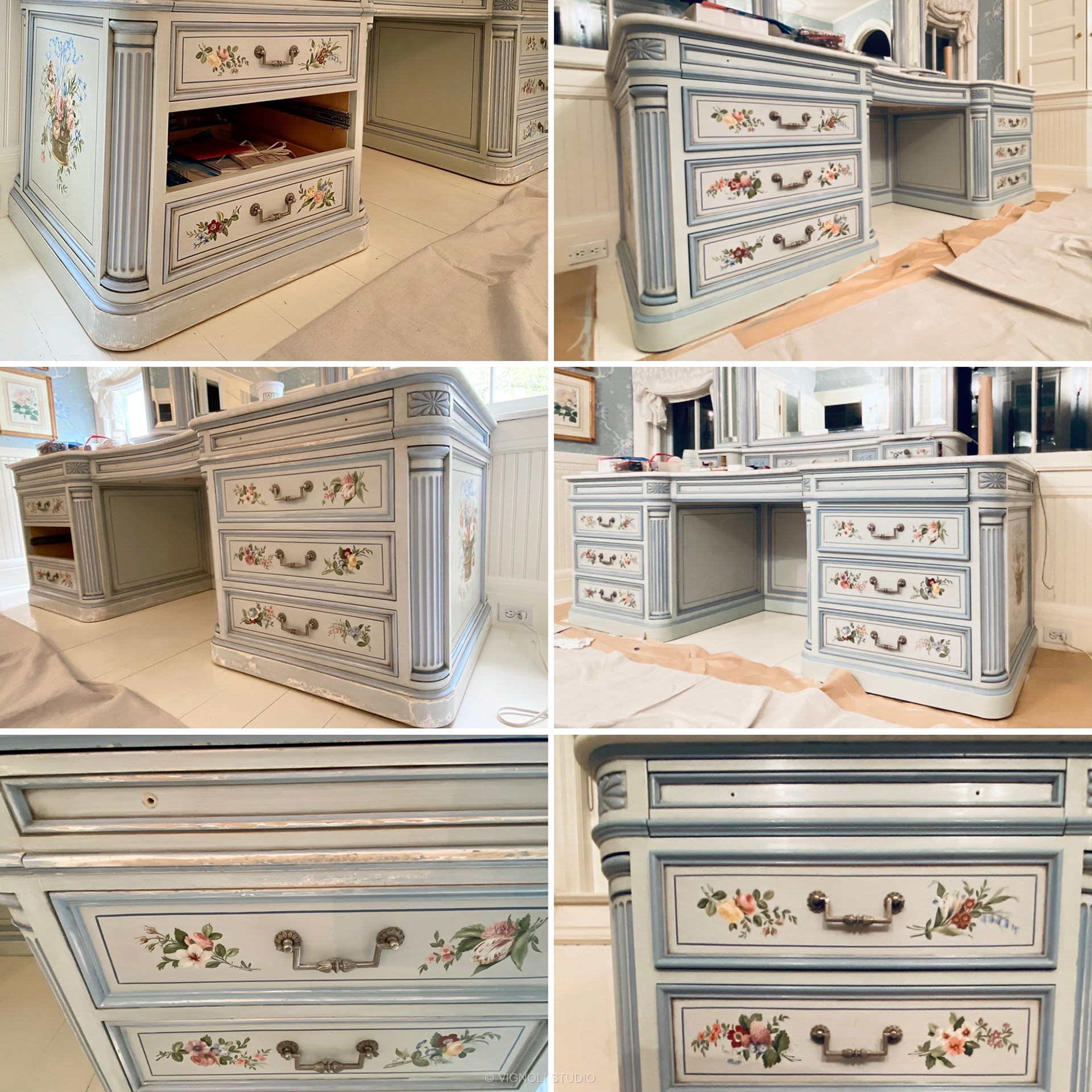 Vanity: Before and After Restoration