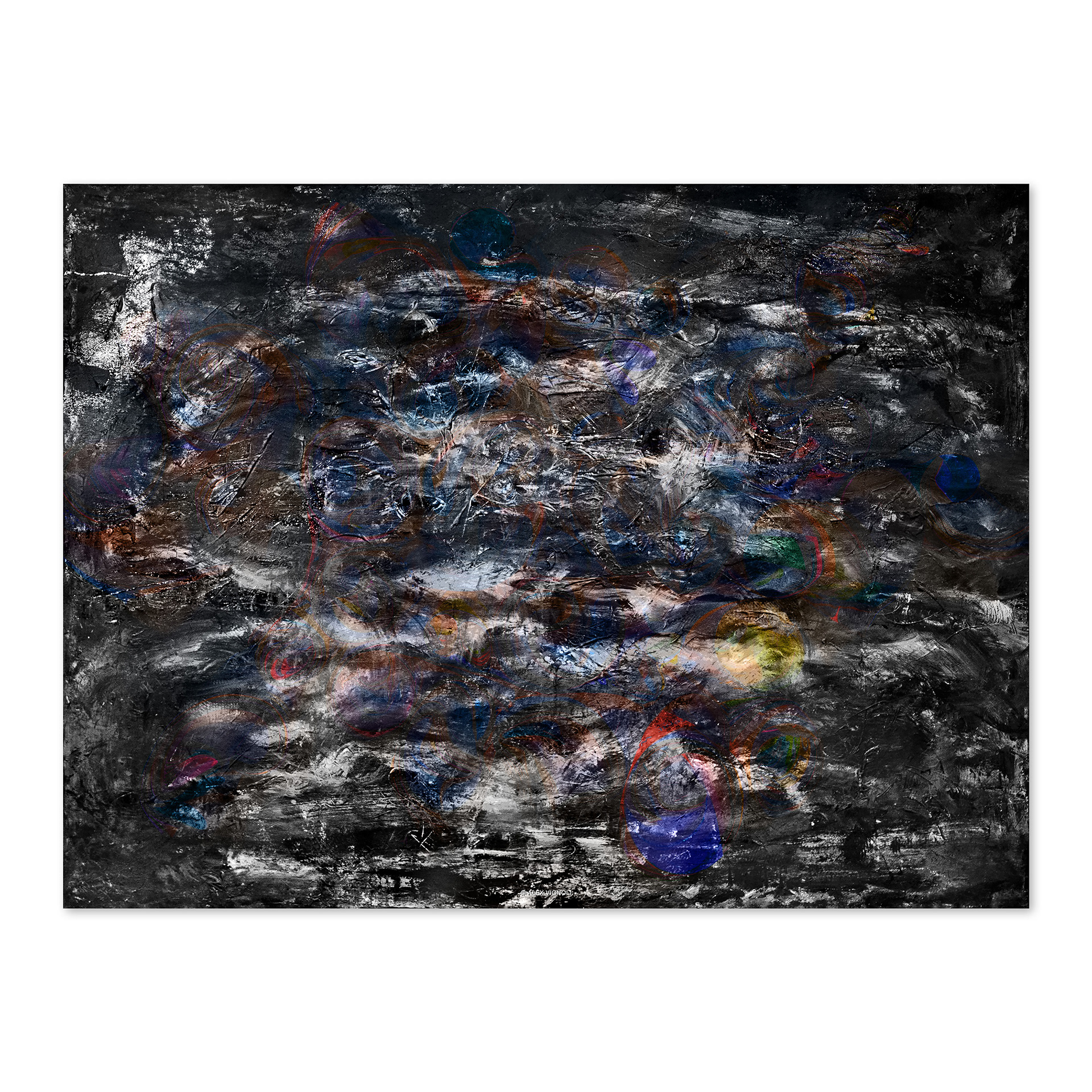 Dark Night by Alex Vignoli, 2015, mixed media (prints only)