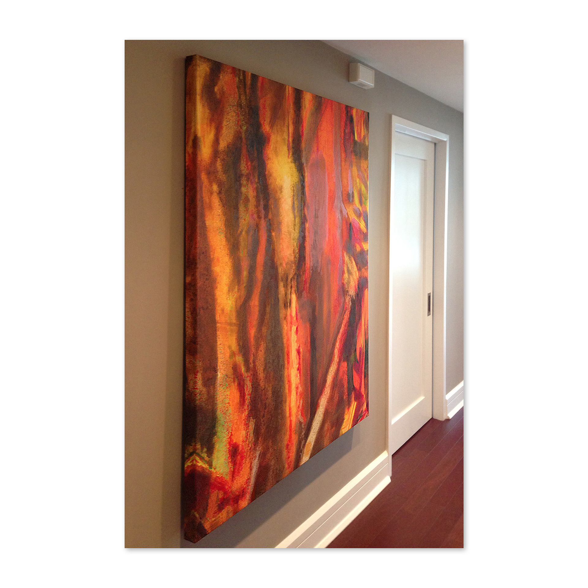 Scoperta (Discovery) by Alex Vignoli, 2013, mixed media on canvas, 52x70_Porschla Coleman and Jason Kidd (art collectors)