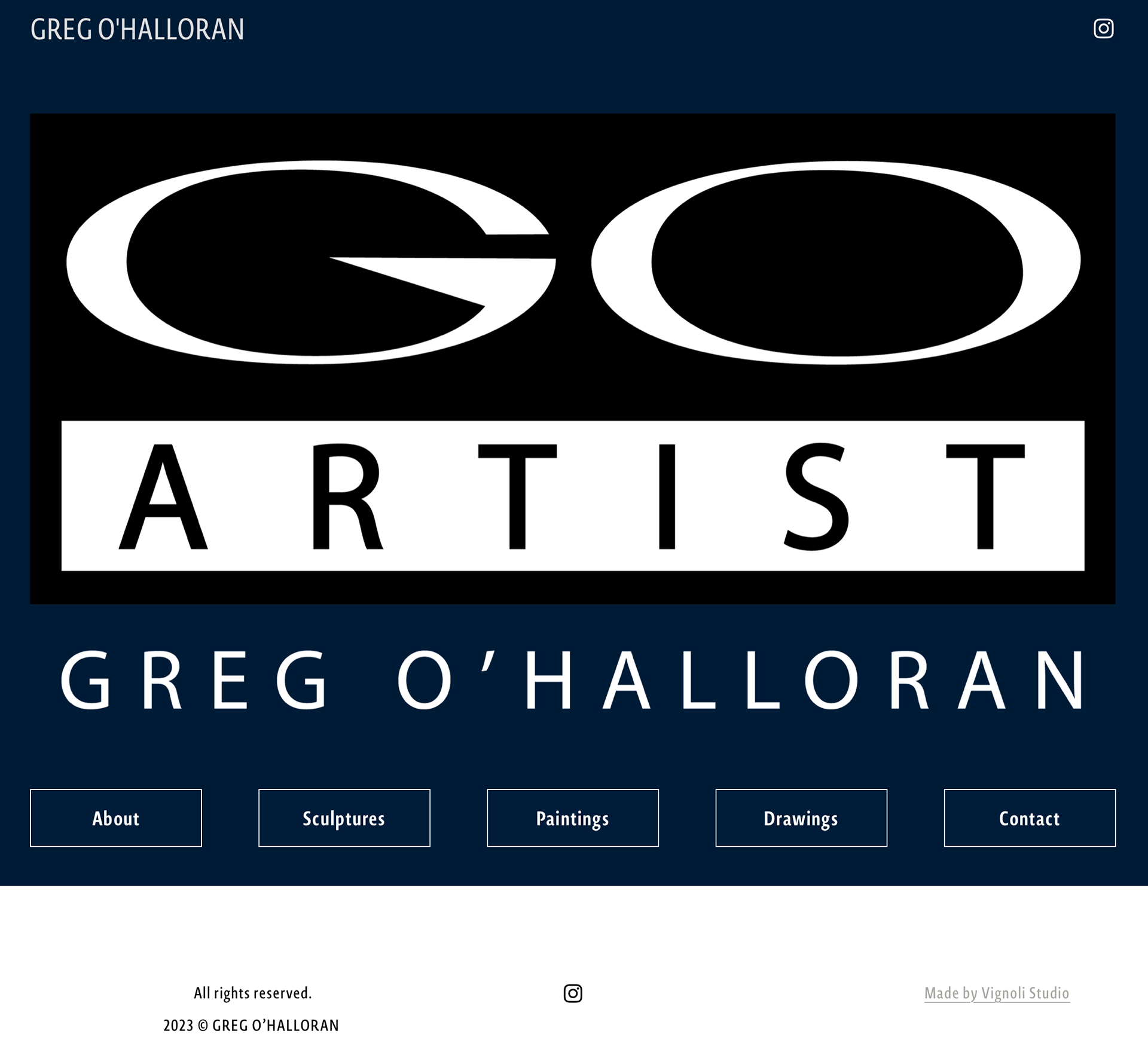 Greg O'Halloran, artist website showing about his history, and incredible sculptures, paintings and drawings