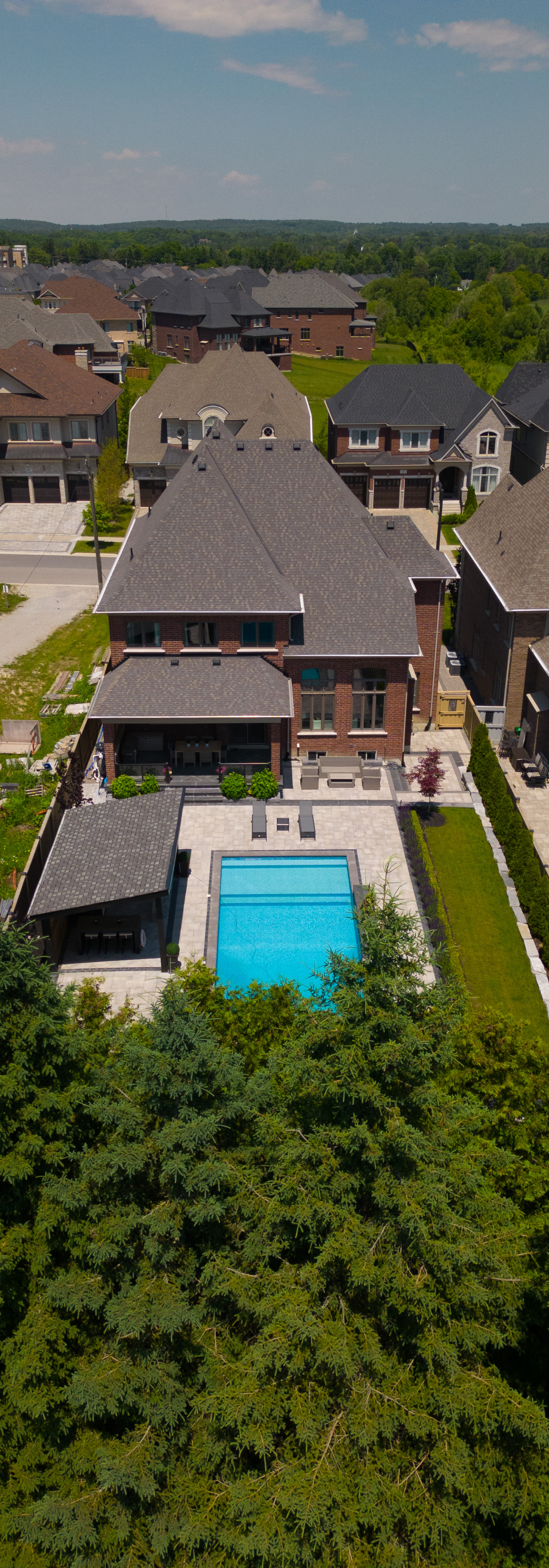 5 Hogan Court | King, ON | Backyard Pool (Drone)