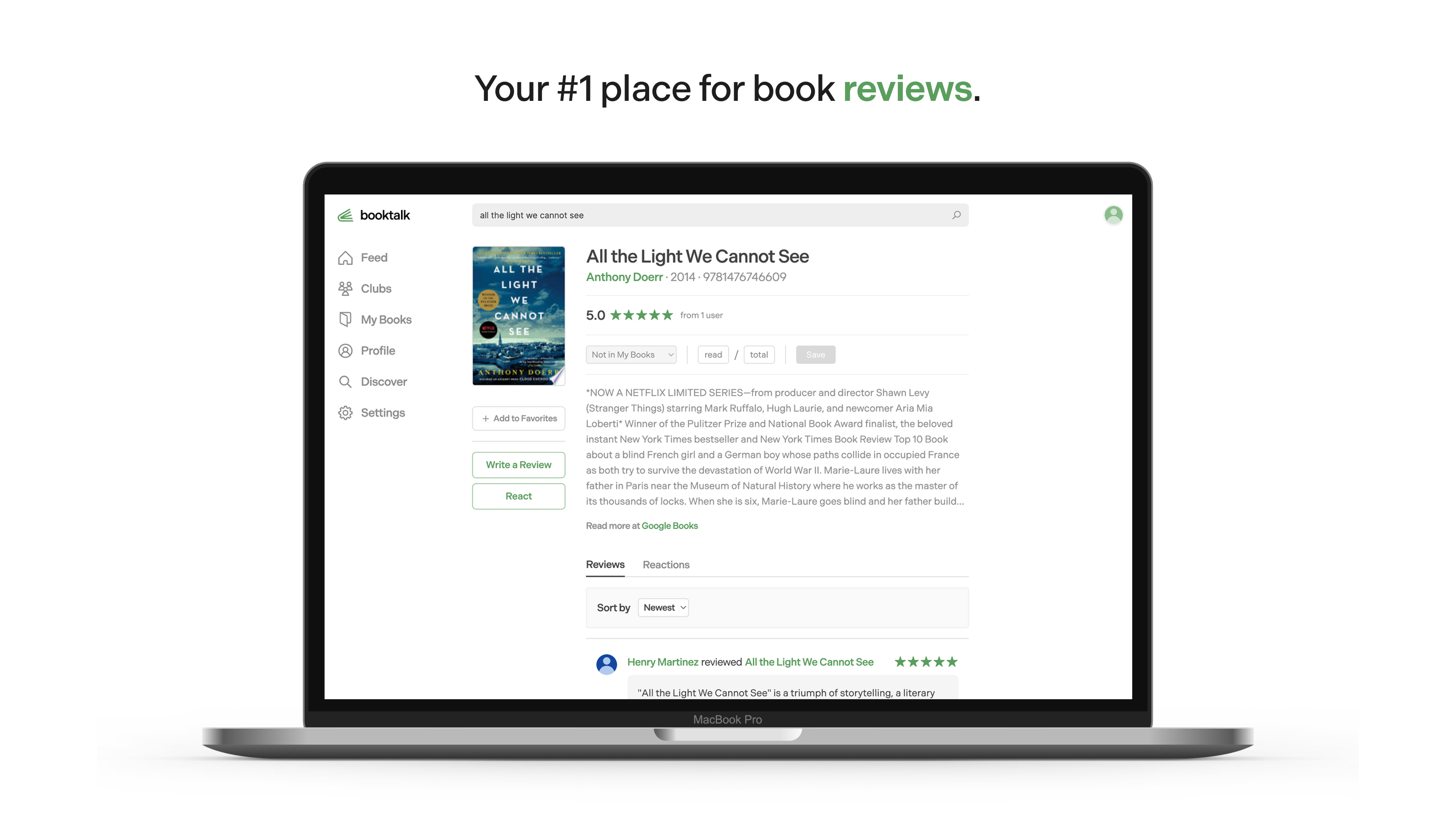 Your #1 place for book reviews.