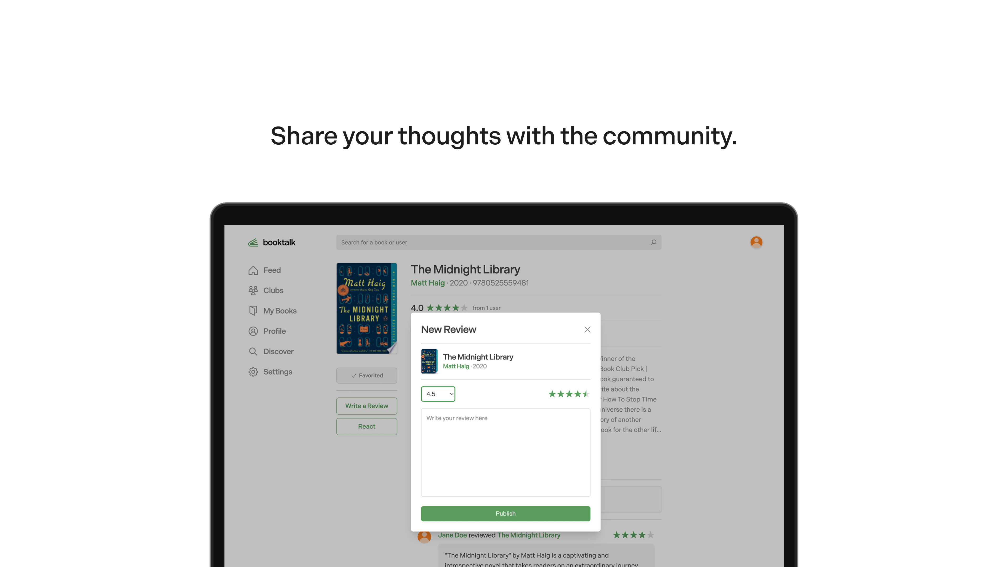 Share your thoughts with the community.