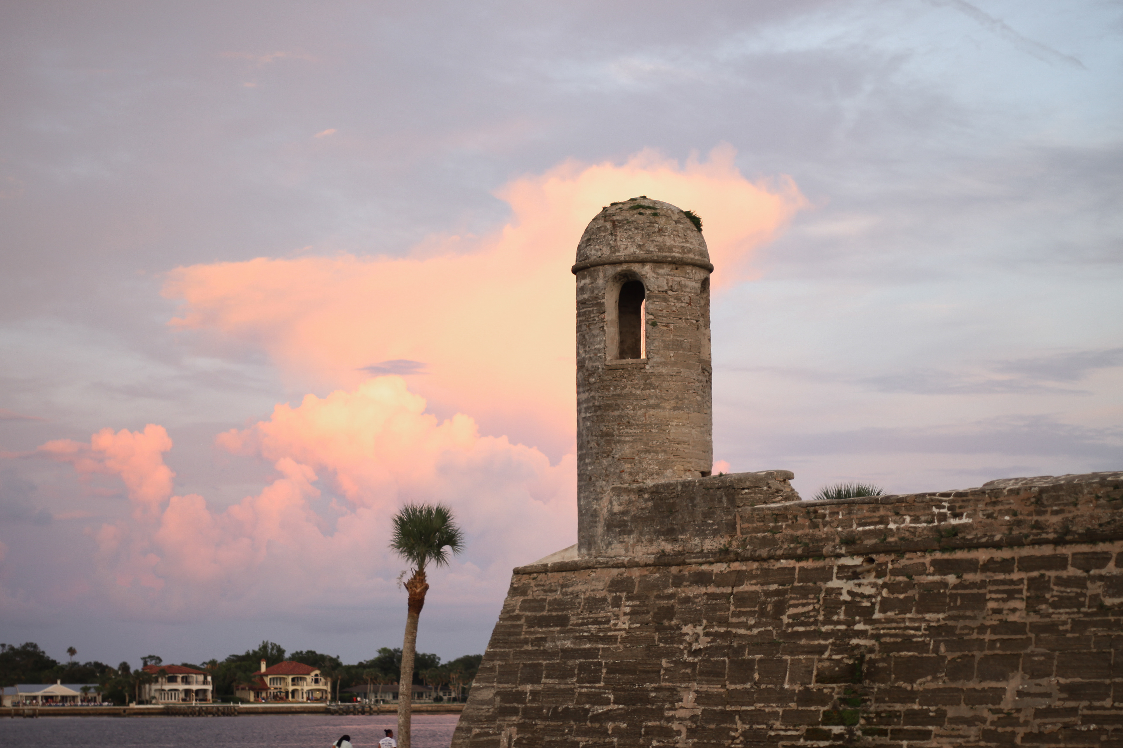 St. Augustine Fort at sunset