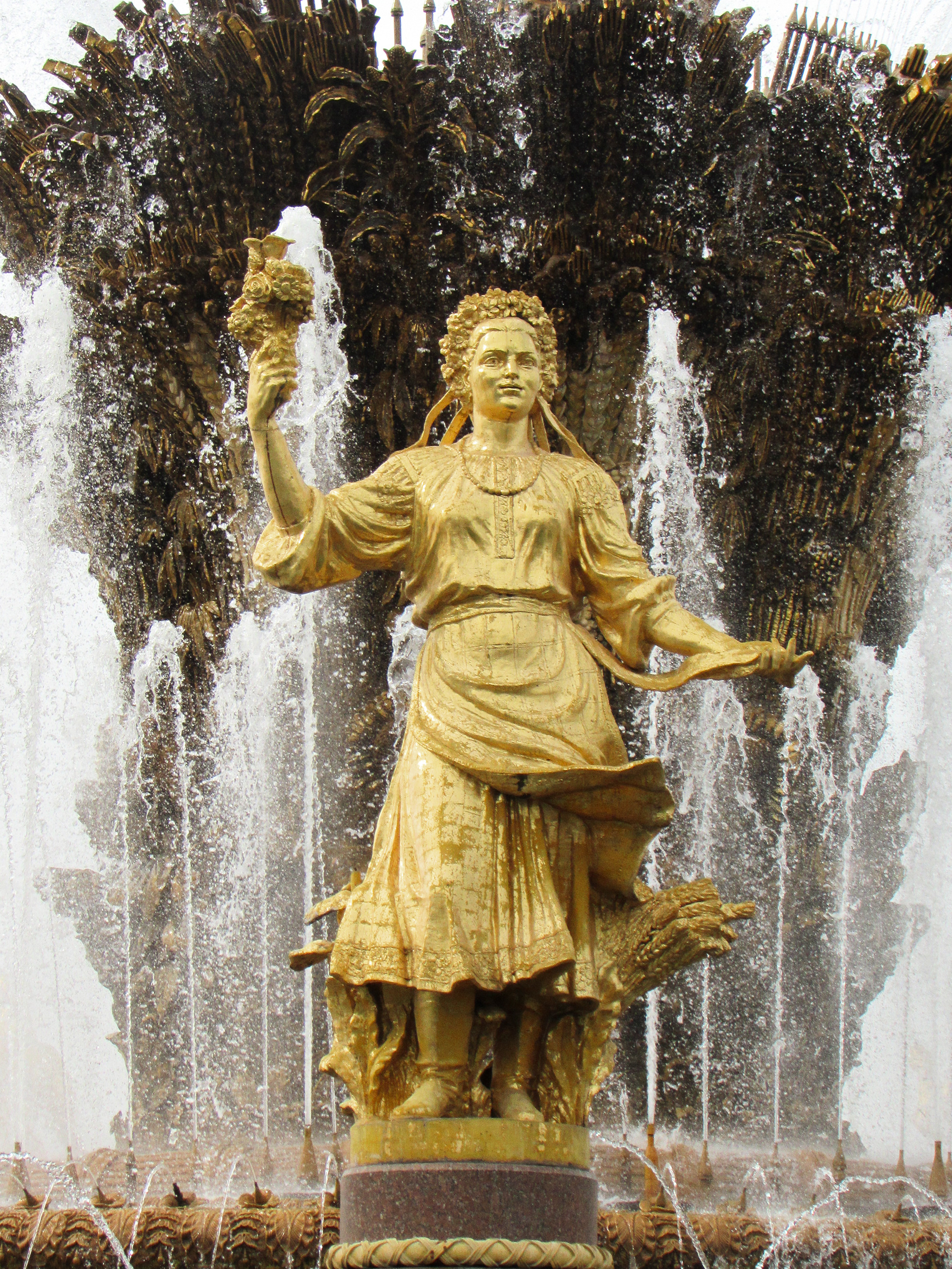 Water fountain in Moscow, Russia