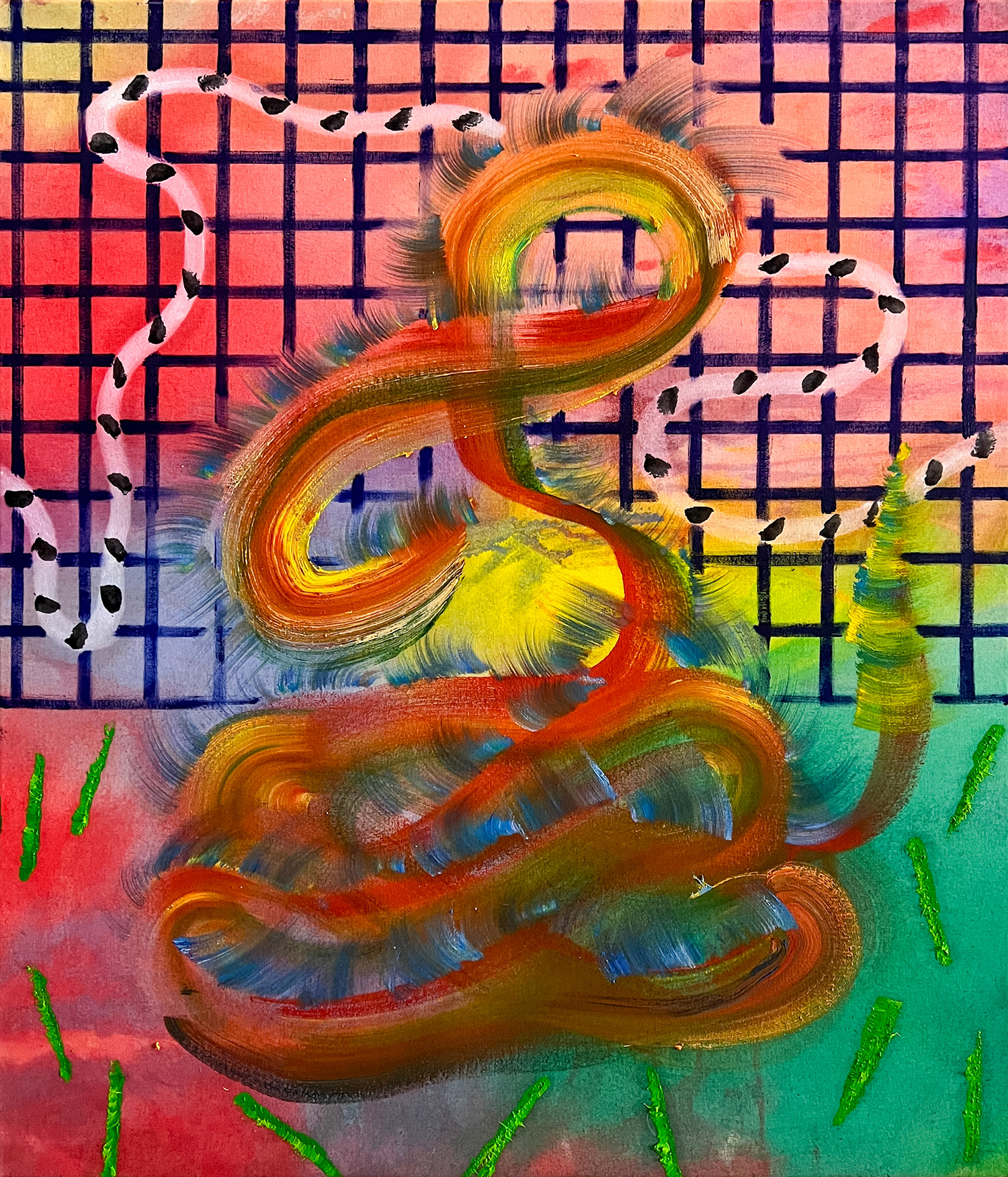 "Merged XVI", 2023, oil on canvas, 70 x 60 cm