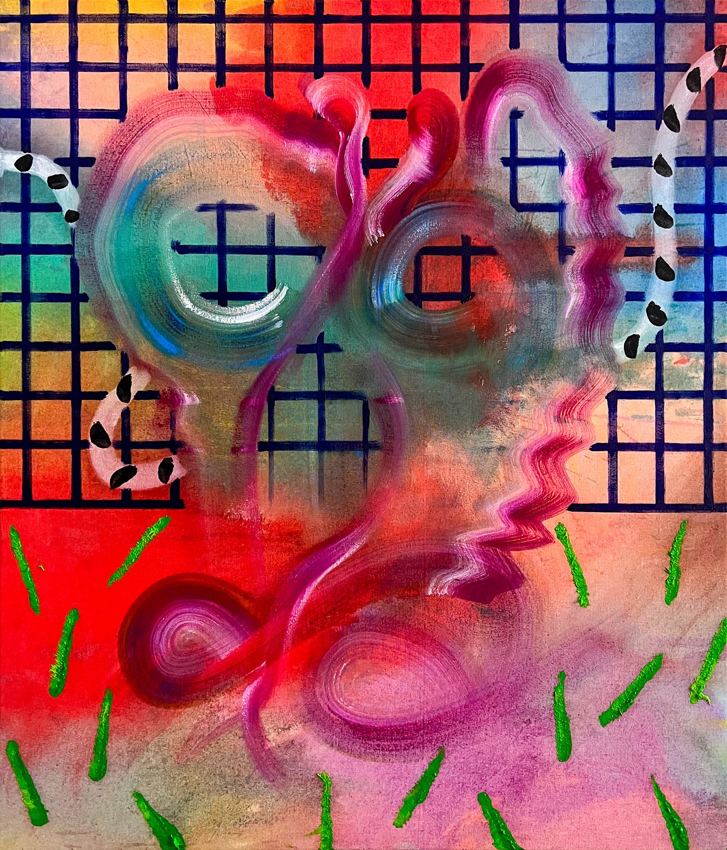 "Merged XII", 2023, oil on canvas, 70 x 60 cm