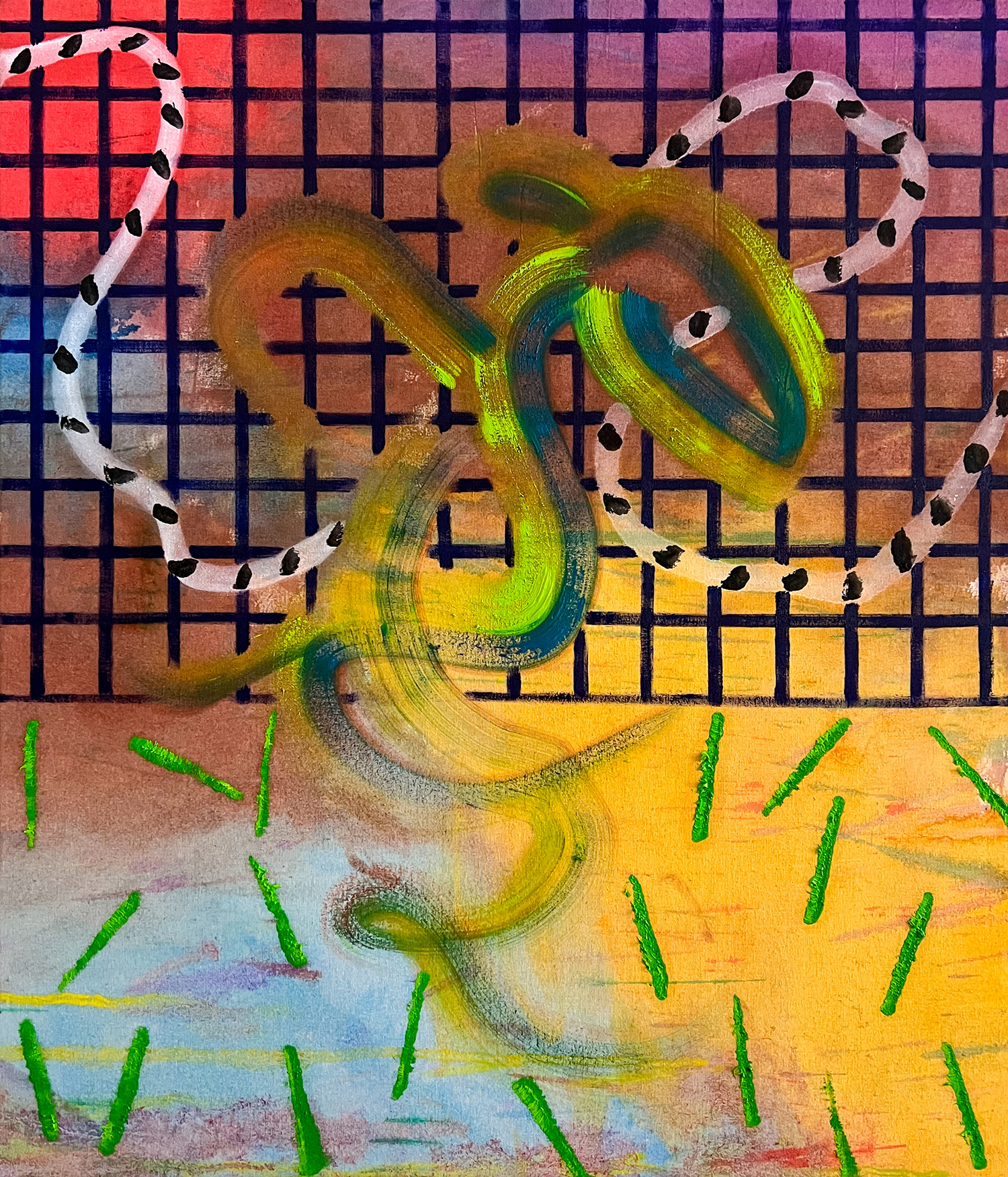 "Merged XIV", 2023, oil on canvas, 70 x 60 cm