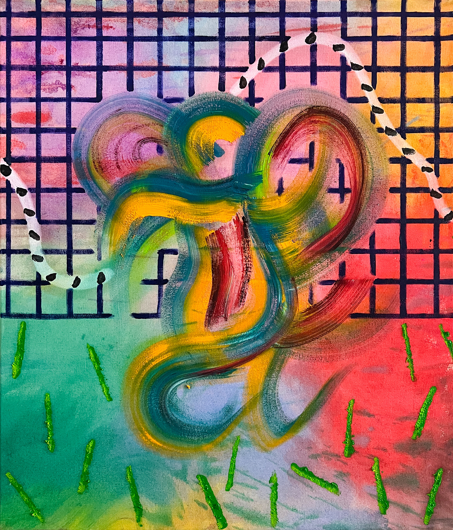 "Merged XVII", 2023, oil on canvas, 70 x 60 cm