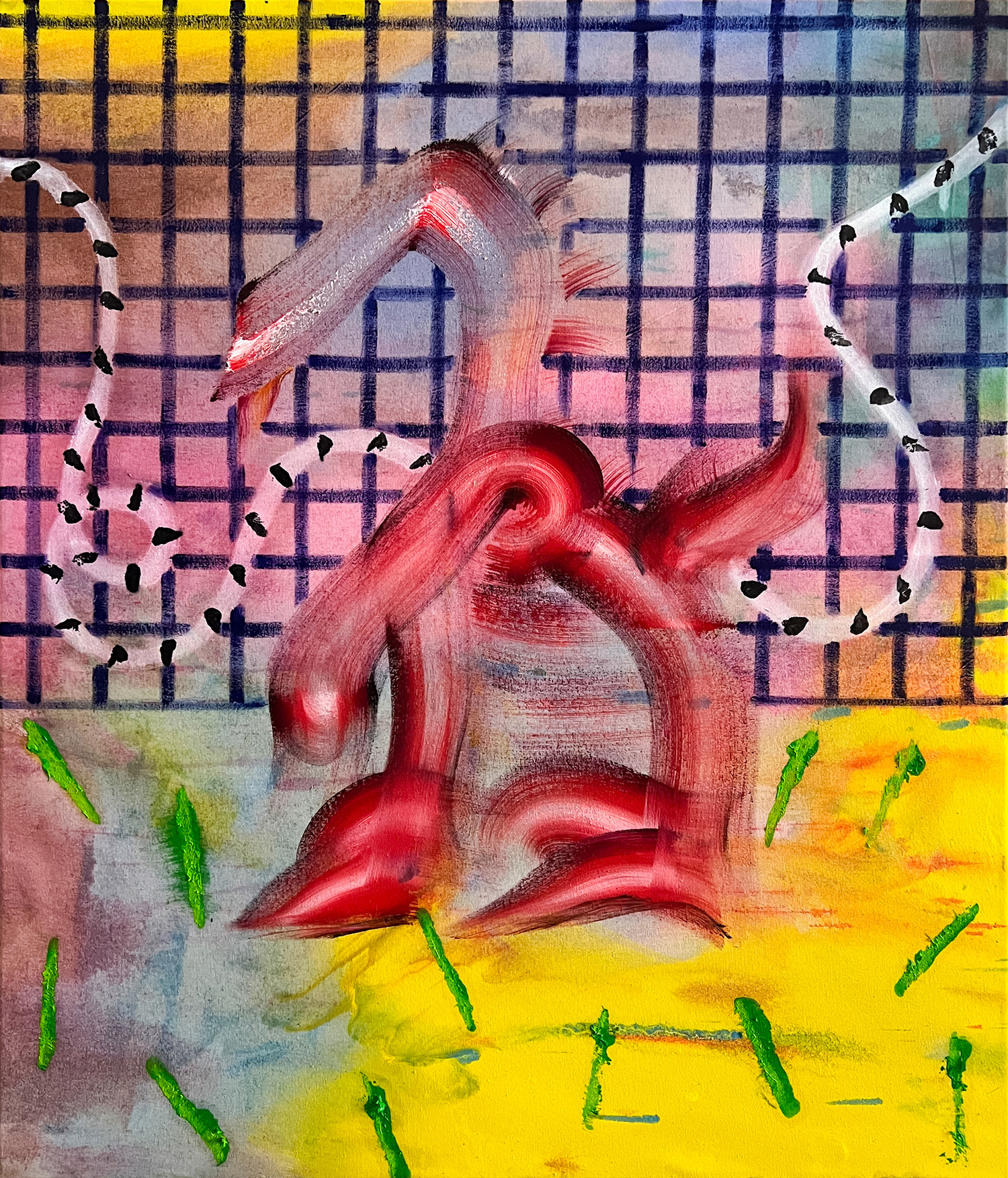 "Merged XX", 2023, oil on canvas, 70 x 60 cm