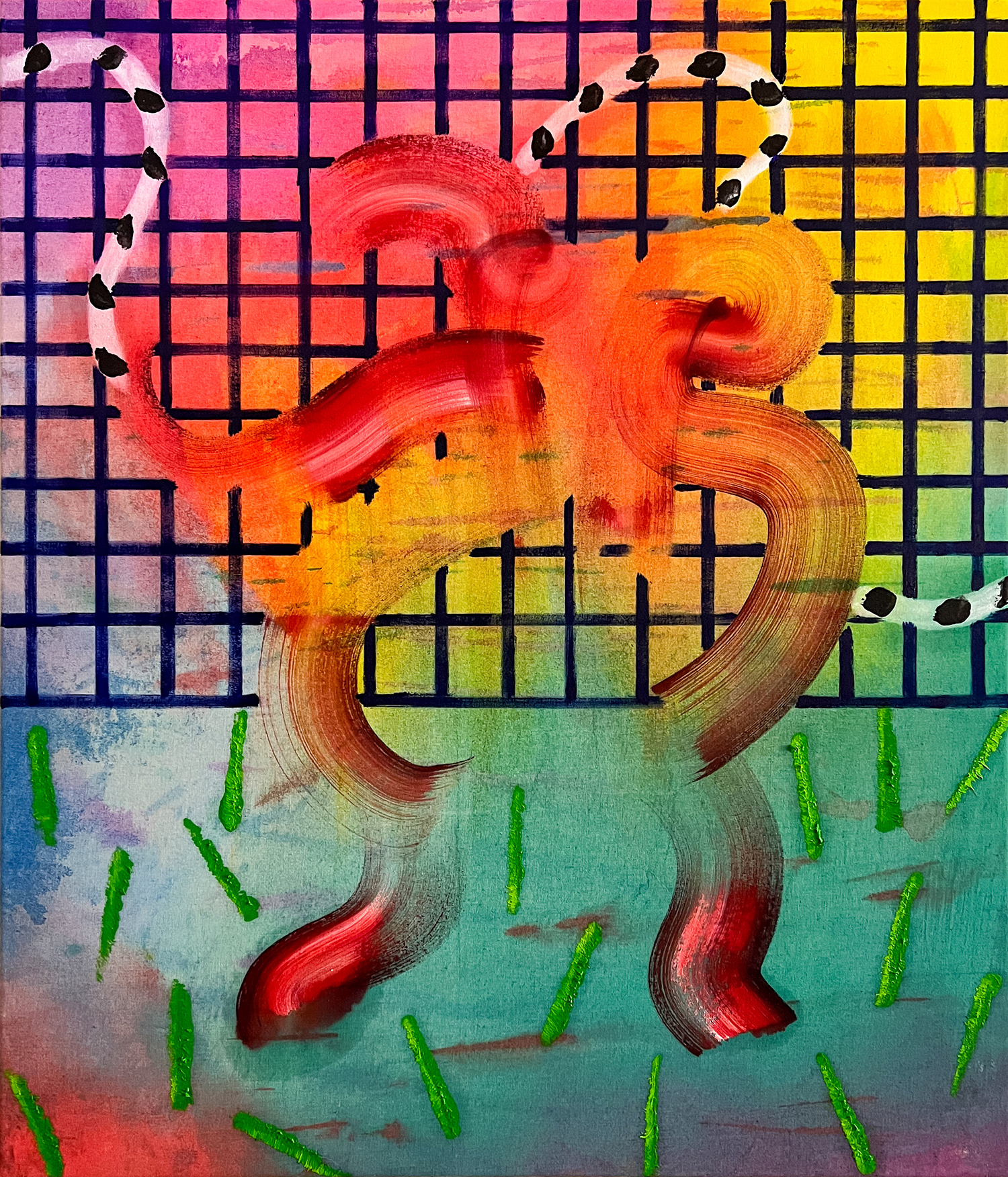 "Merged XI", 2023, oil on canvas, 70 x 60 cm