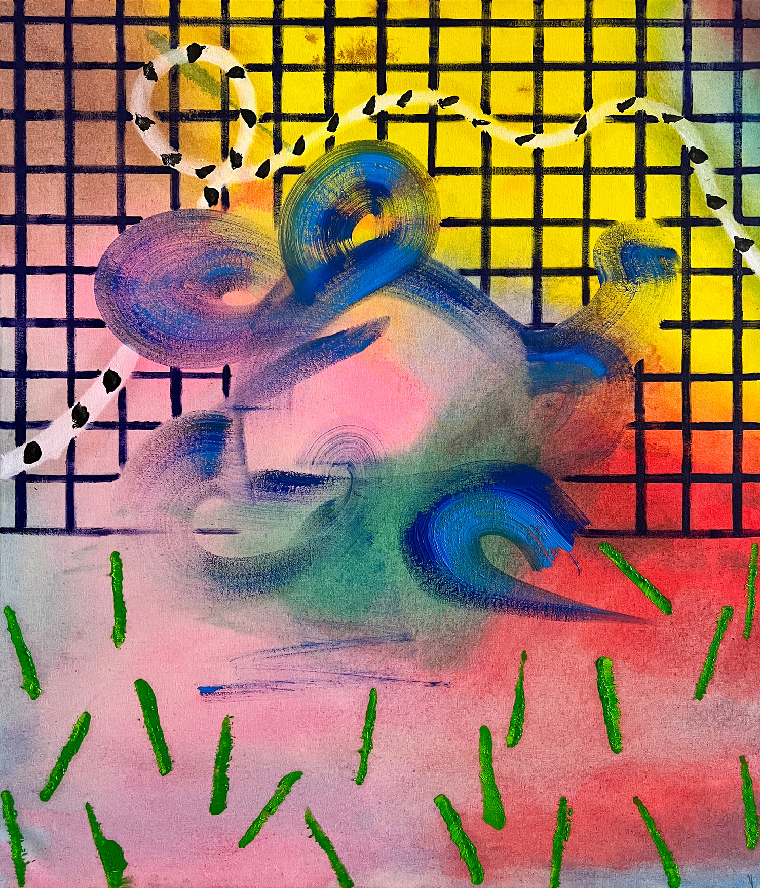 "Merged XVIII", 2023, oil on canvas, 70 x 60 cm