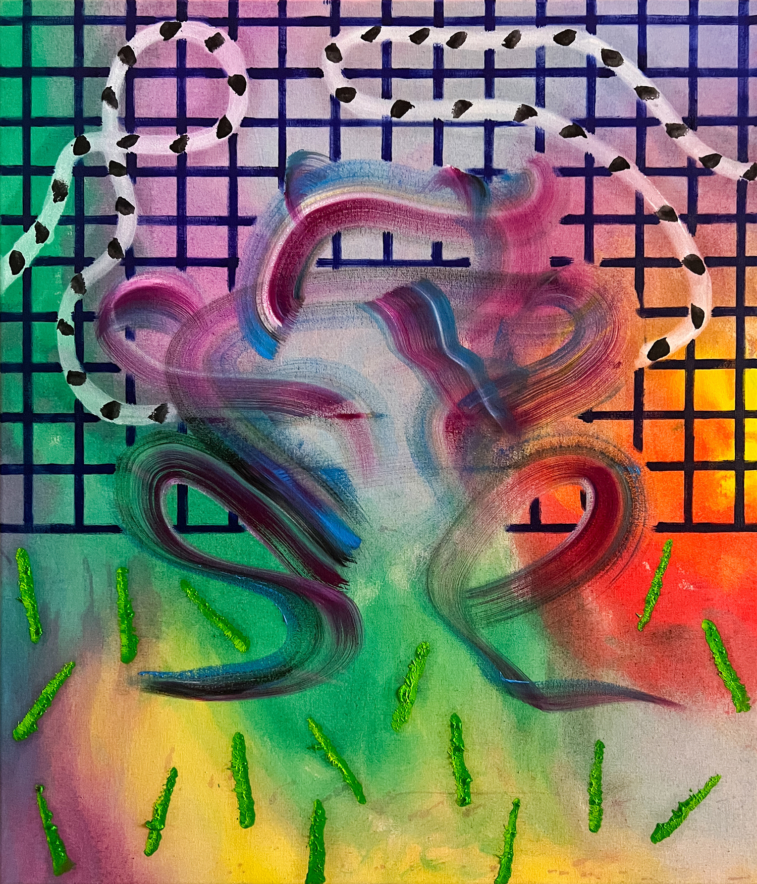 "Merged XIII", 2023, oil on canvas, 70 x 60 cm