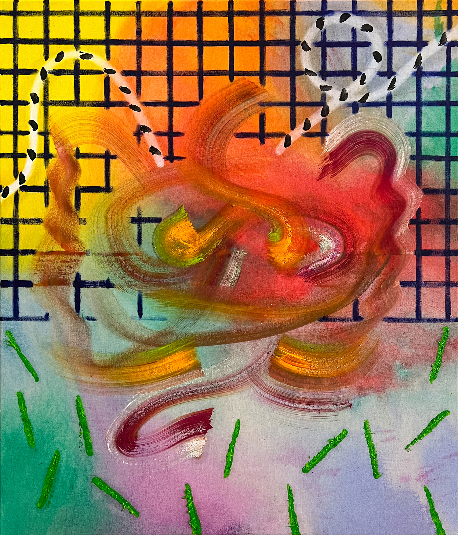 "Merged XV", 2023, oil on canvas, 70 x 60 cm