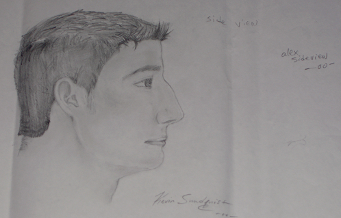 High School drawing class portrait
