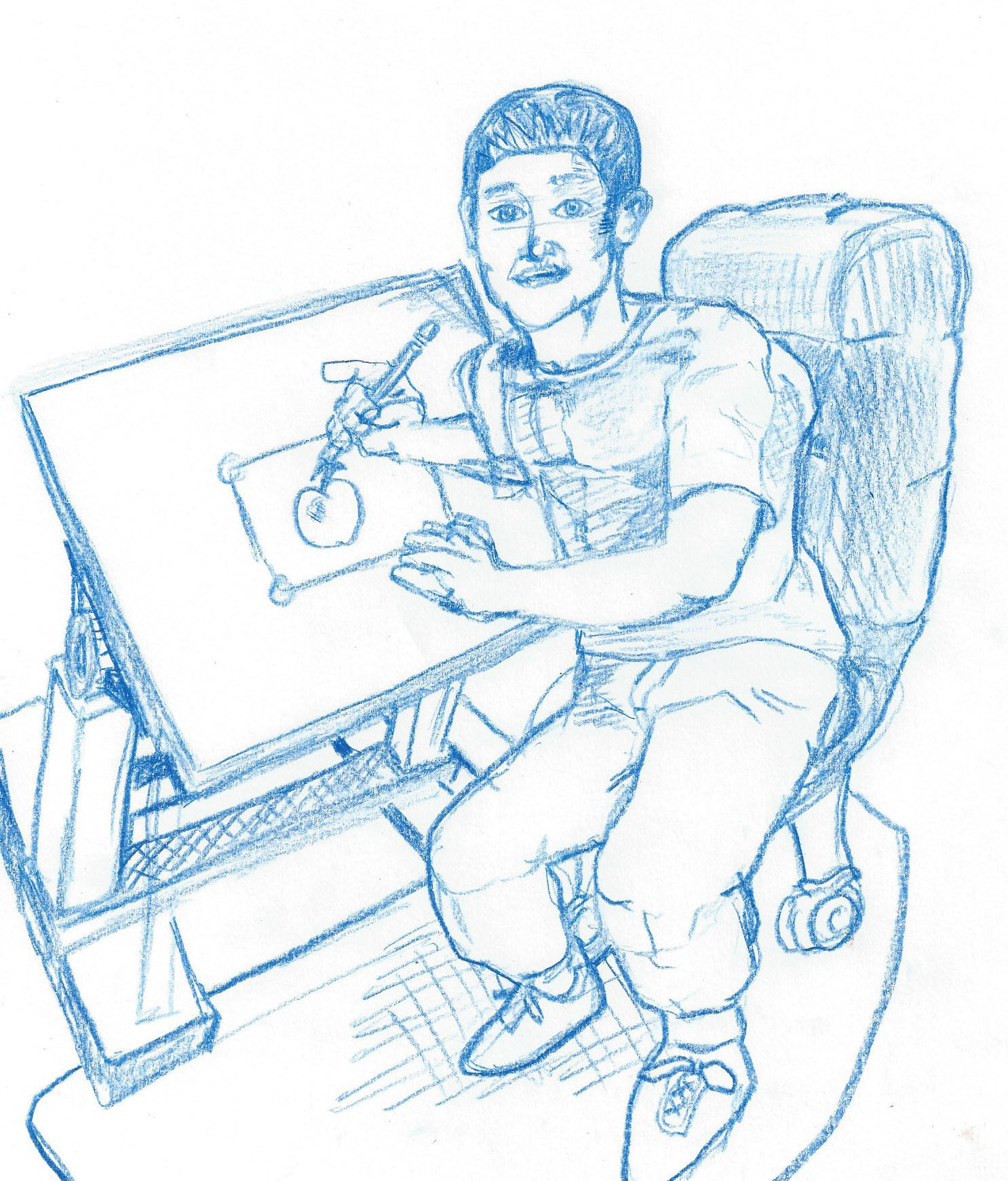 Sketches to final work