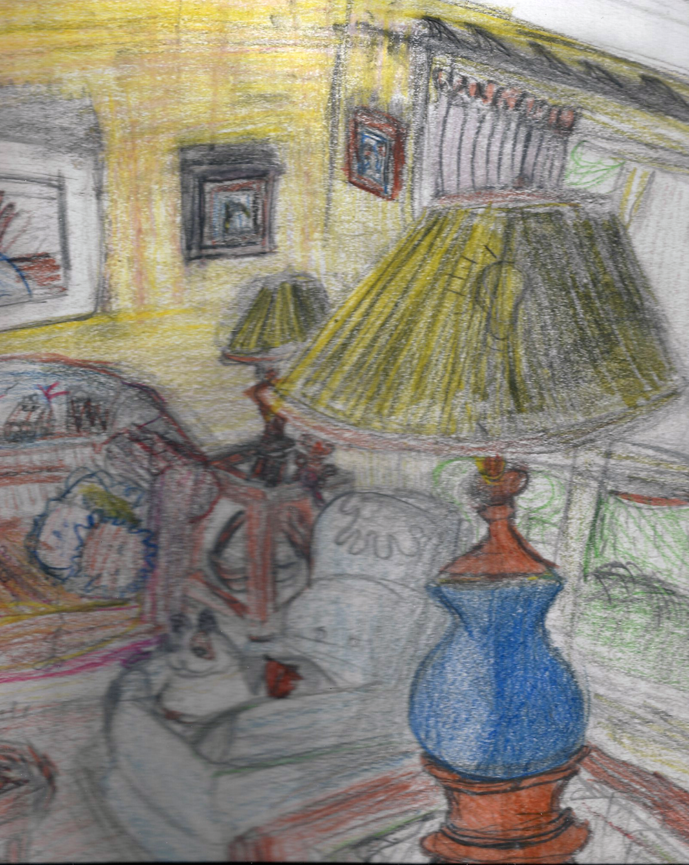 Really early middle school still life of room