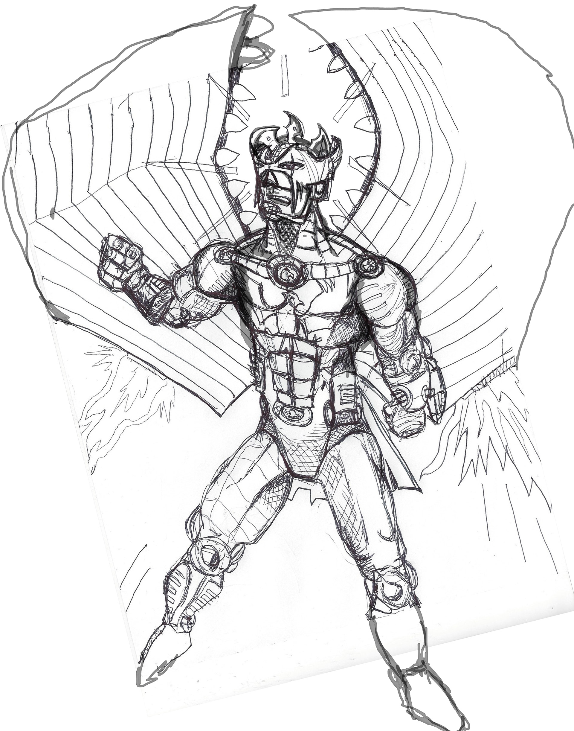 Bad Ass suit sketch