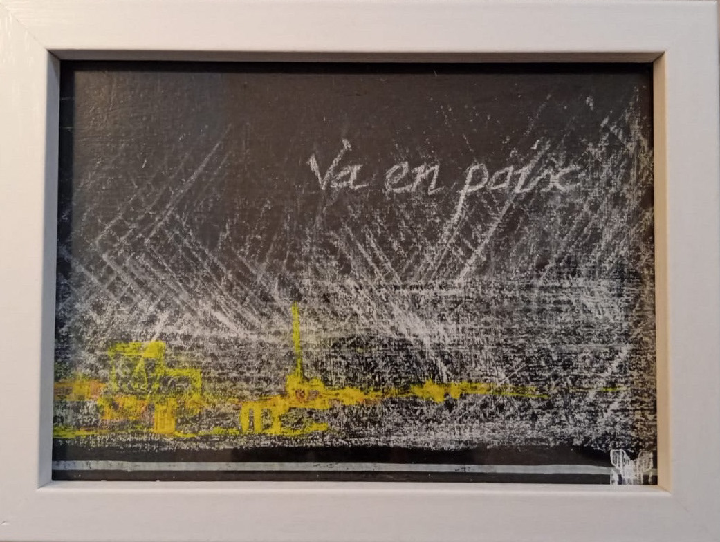 Yvan Emonides - Série «Ville», Va en paix, 2010 18 x 13 cm Techniques mixtes 120€