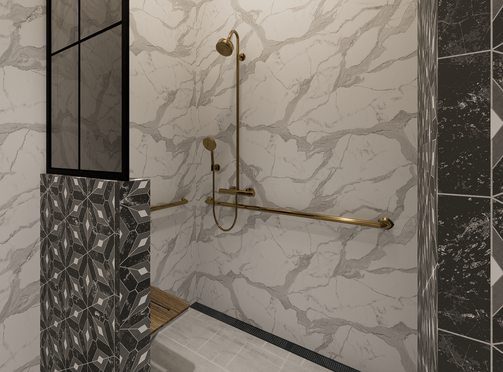 ADA Roll-in Shower