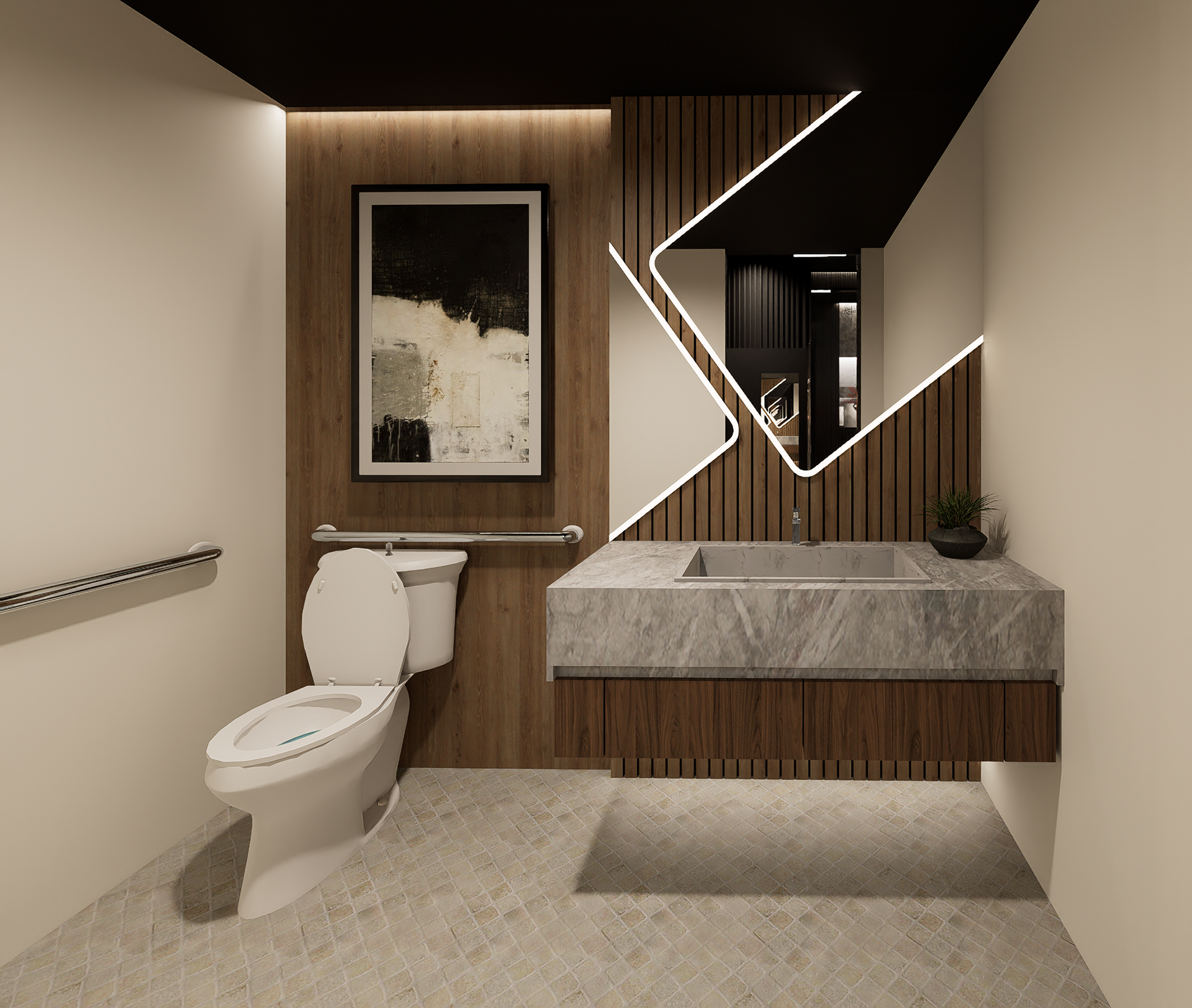 Restroom for CAVE OC gym