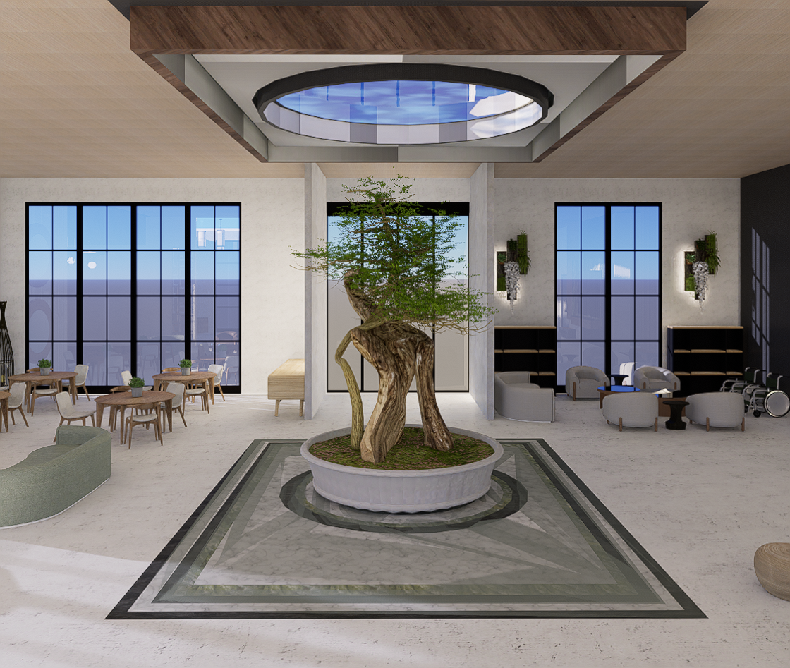 Live Tree as focal point