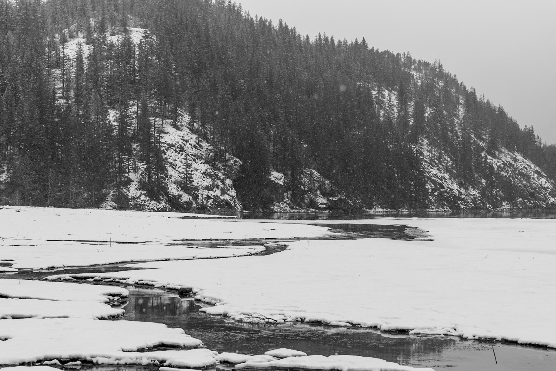 Frozen lake