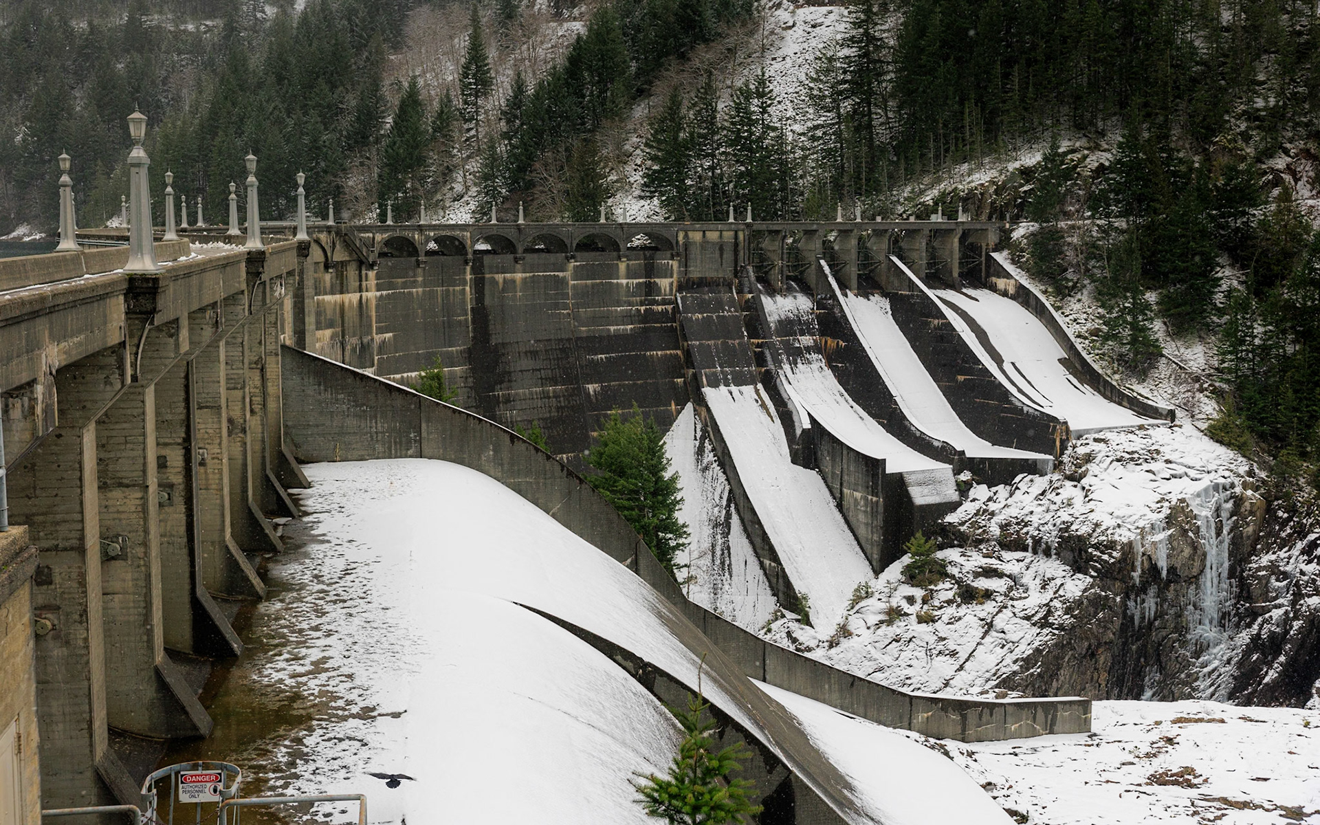 Diablo Dam in Winter
