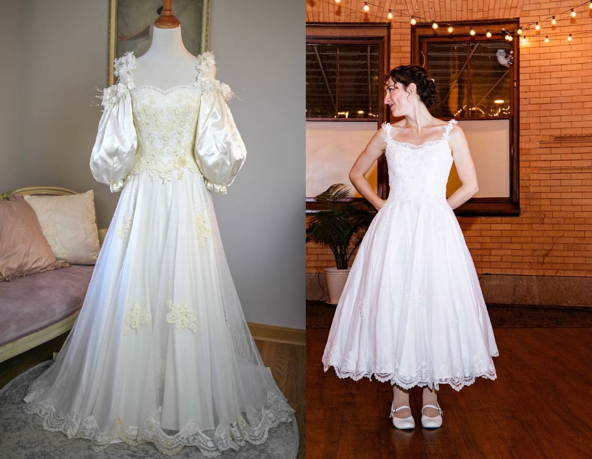 Mother's wedding dress re-design