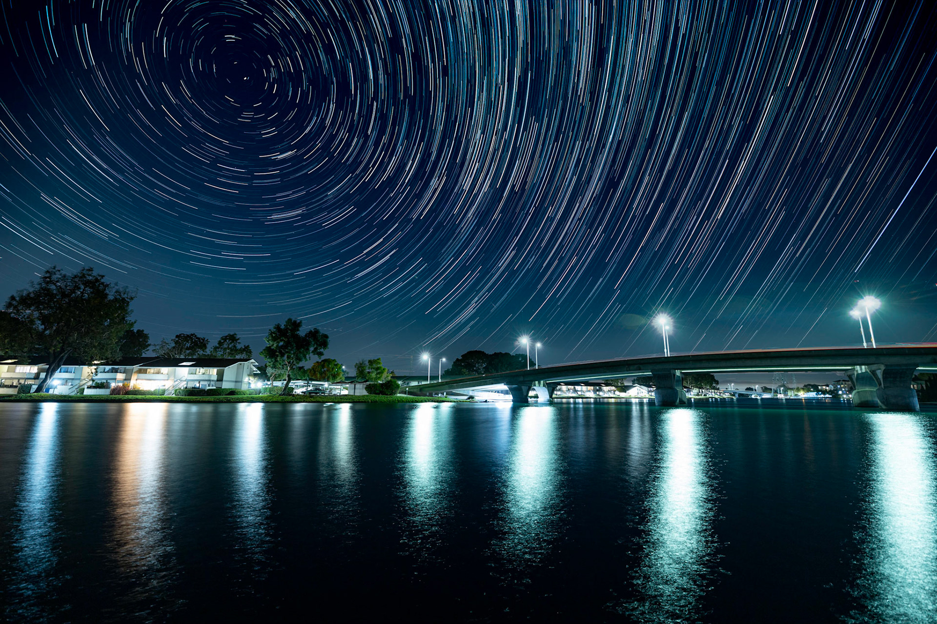Star Trails over Shell Bridge