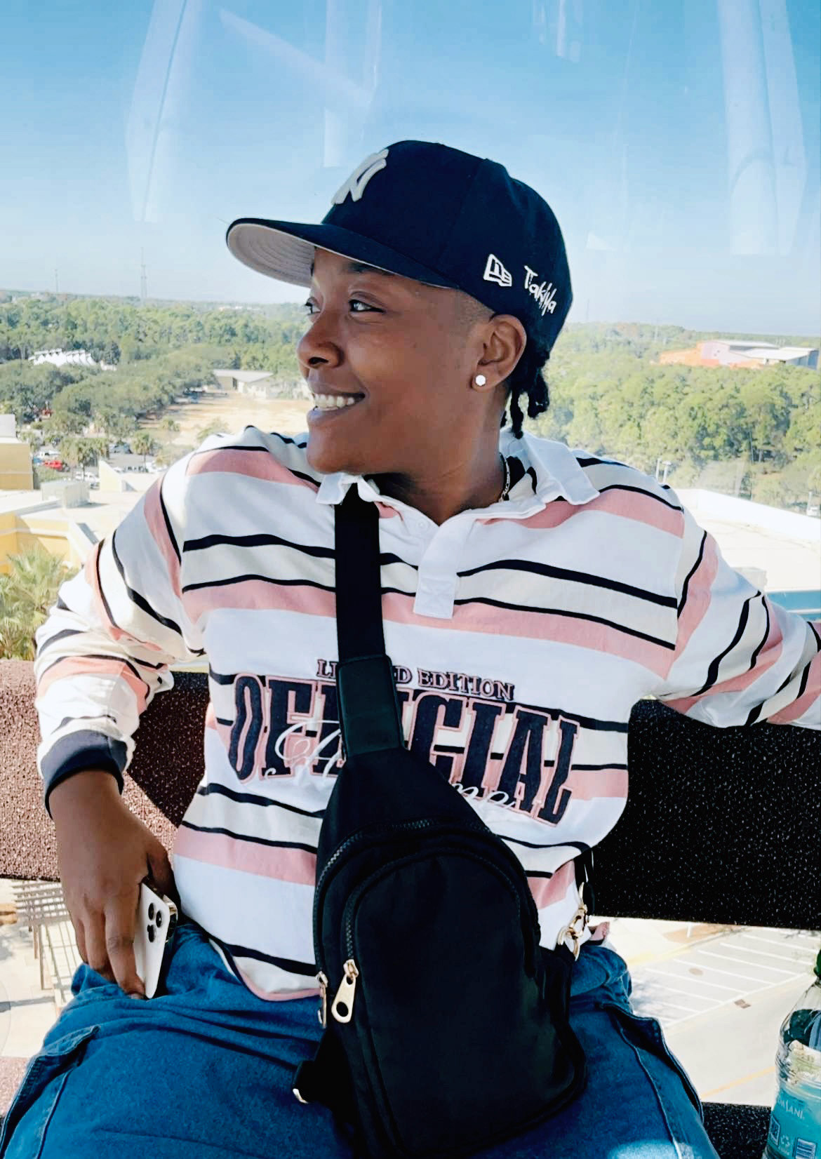 NY YANKEES(not by choice) 9FIFTY SNAPBACK - Riding the Ferris Wheel ar Pier Park. Only like this one because of the name on the side.
