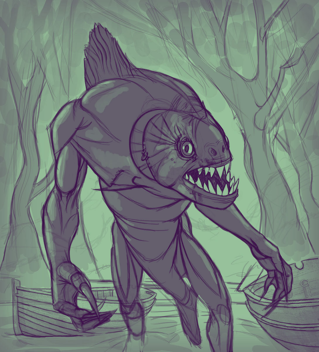 River Beast sketch