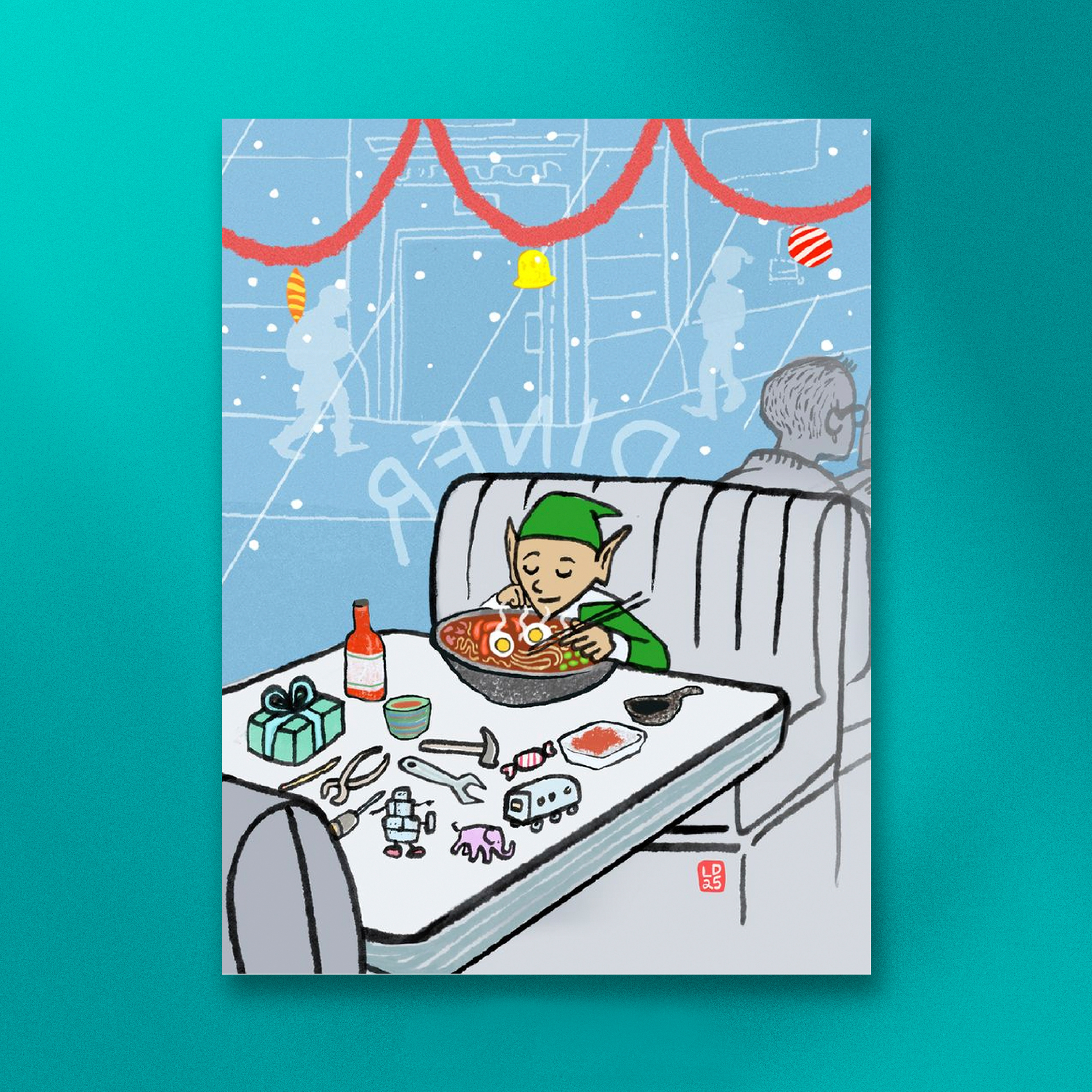 Elf on a break.
