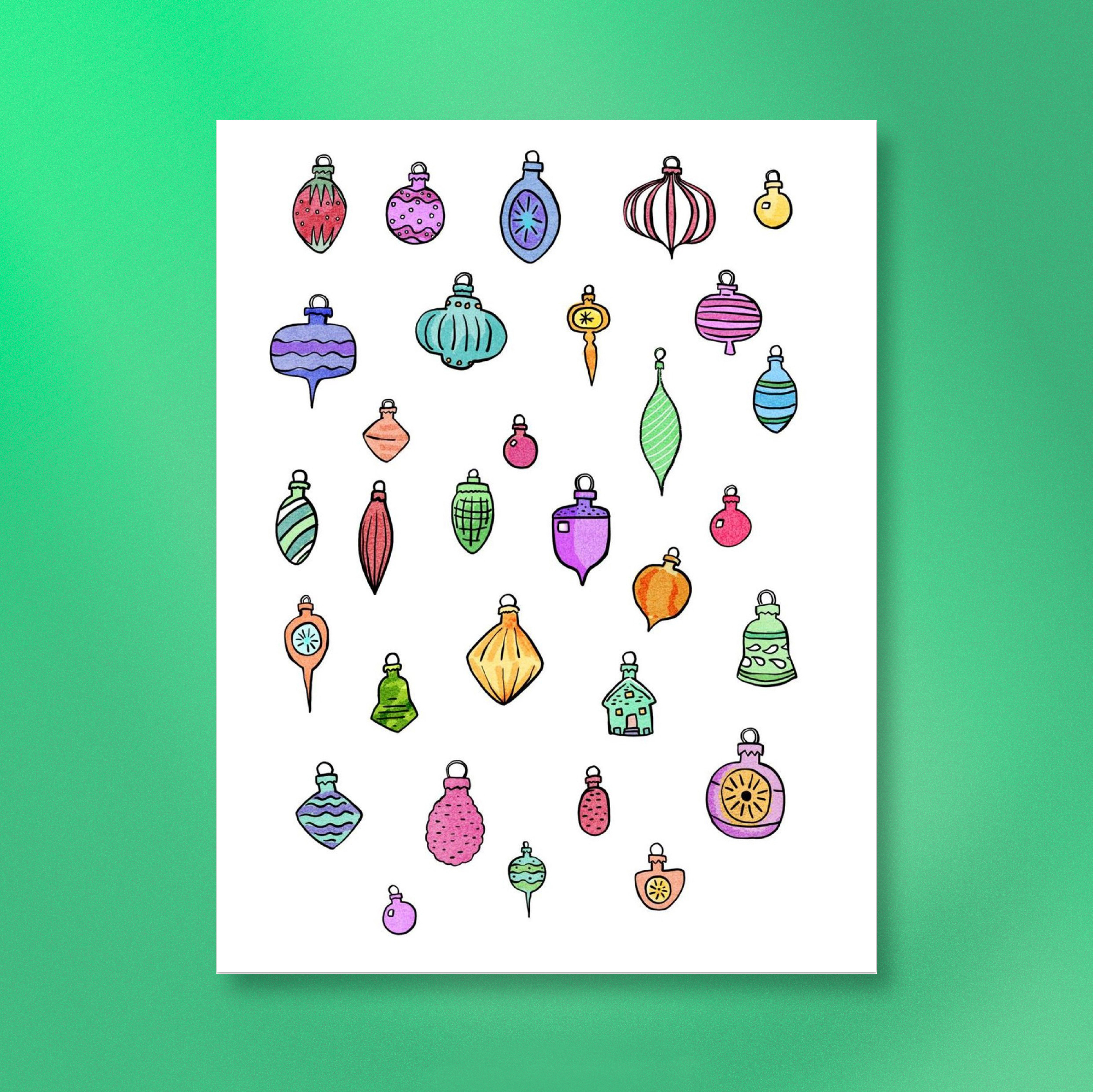 Vintage ornaments of yore.