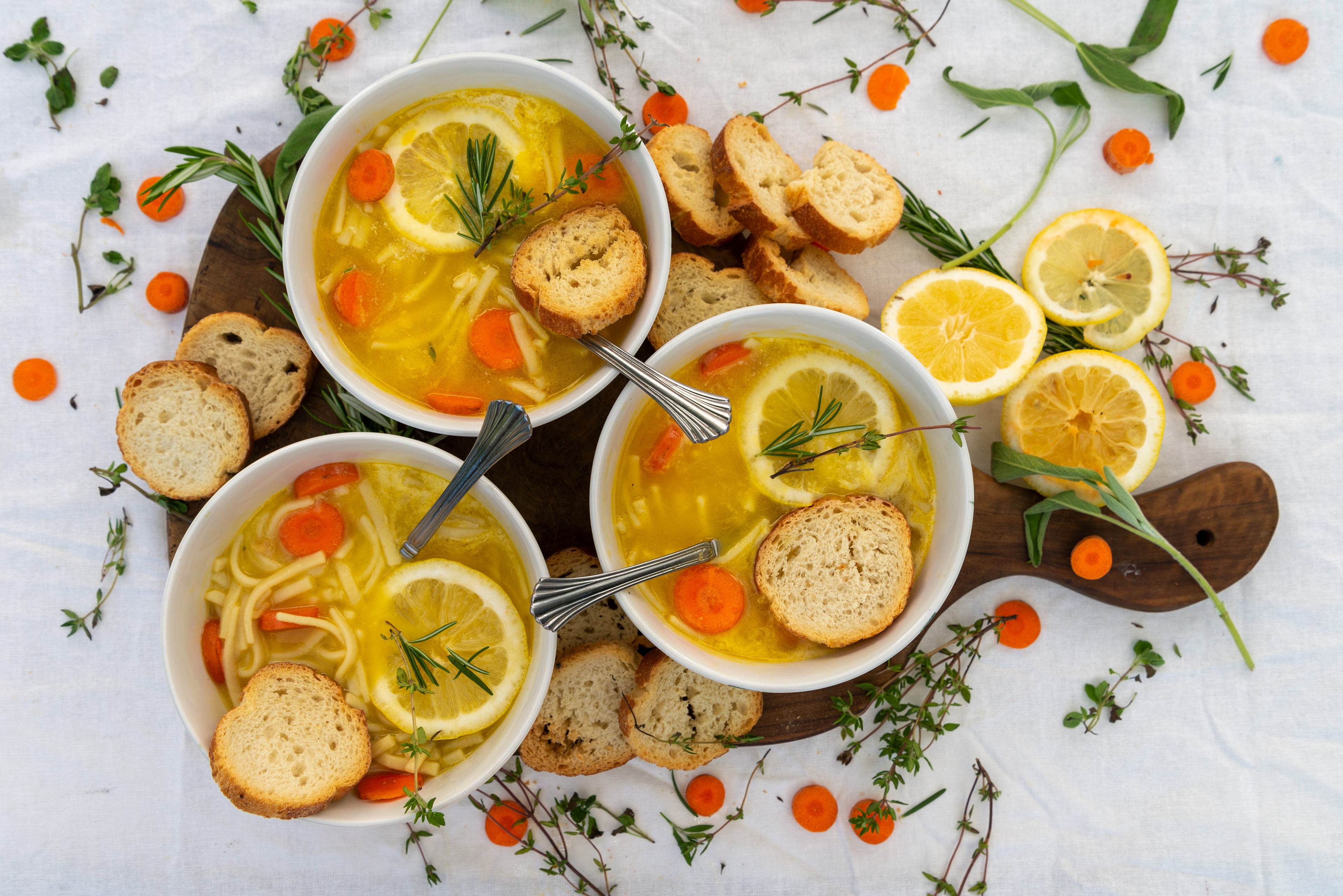 Campbell's Chicken Noodle Soup. Food photography. July 2019.