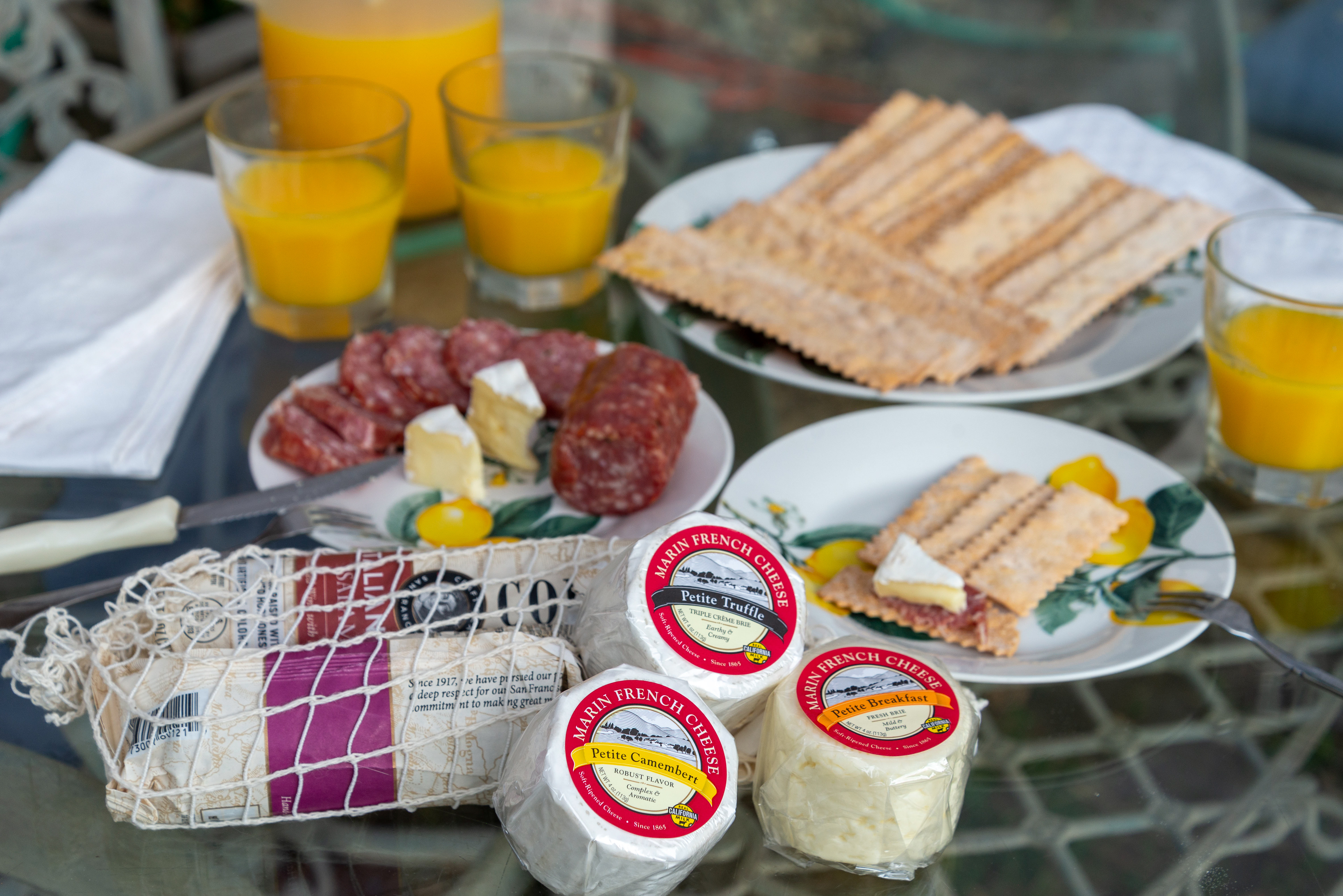 Marin French Cheese and Columbus Italian Salami Food Product Shoot. June 2019.
