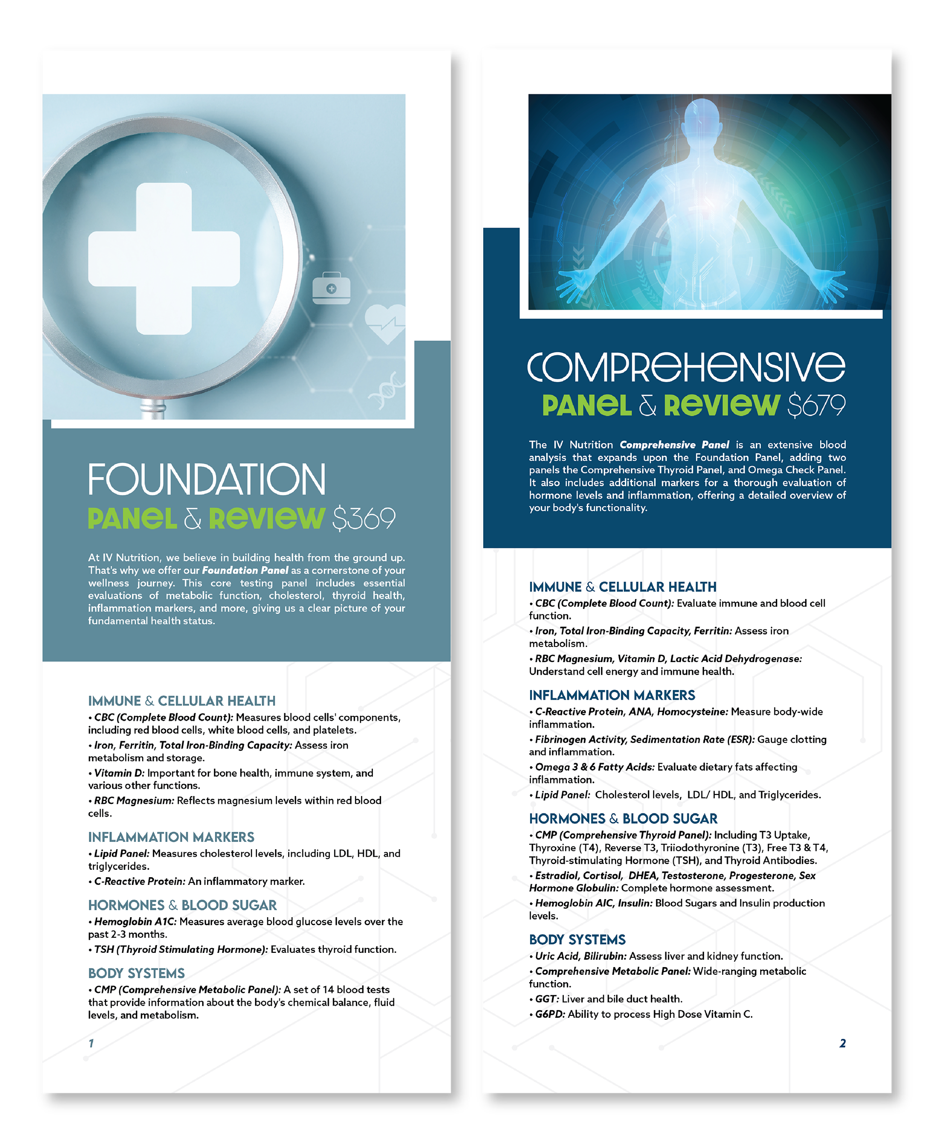 4" x 11" Brochure Interior Panels 1 & 2