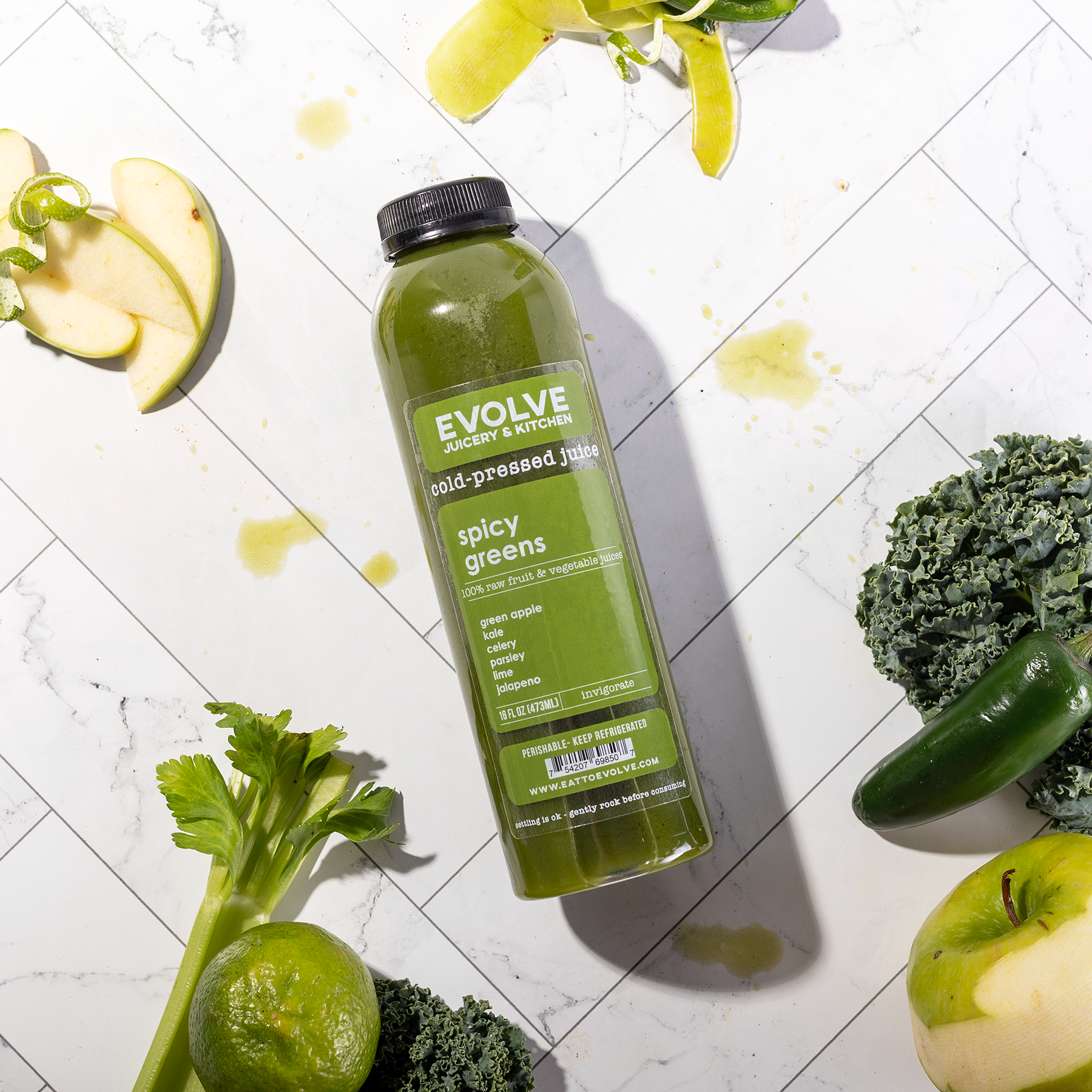 16oz Juice Bottle Label