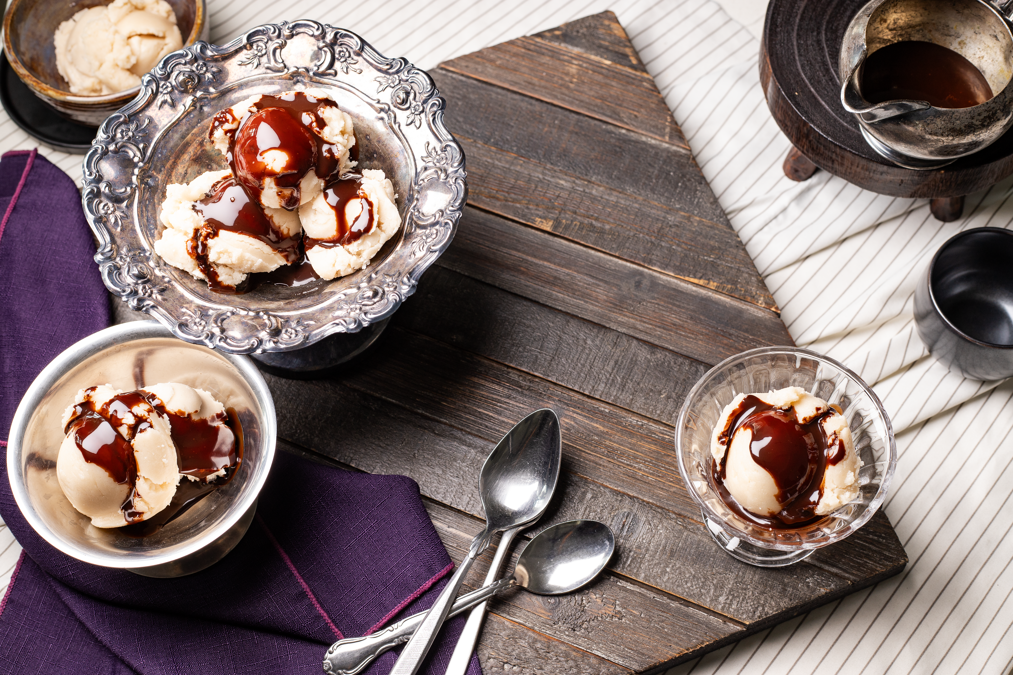 Ice Cream & Chocolate Sauce