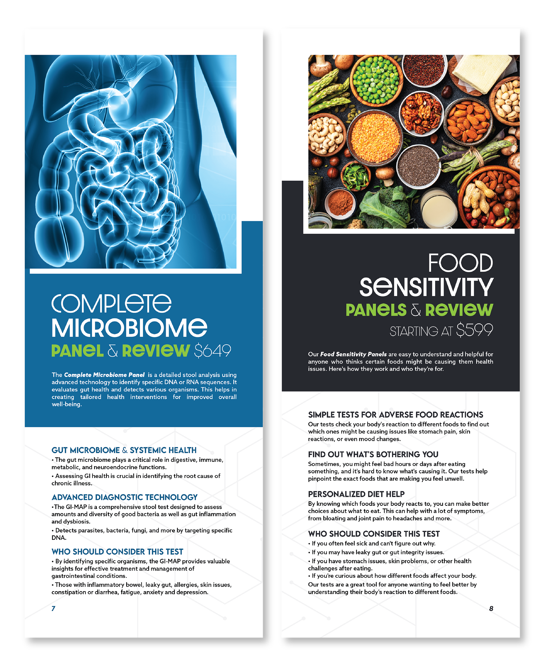 4" x 11" Brochure Interior Panels 7 & 8