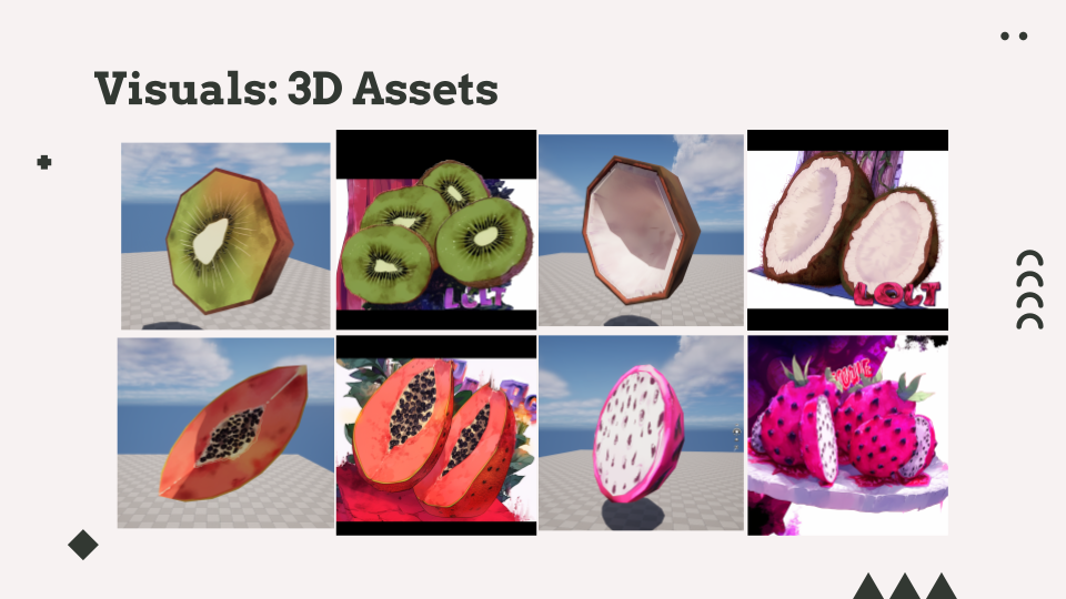 Handpainted 3D assets based on Midjourney Concept art