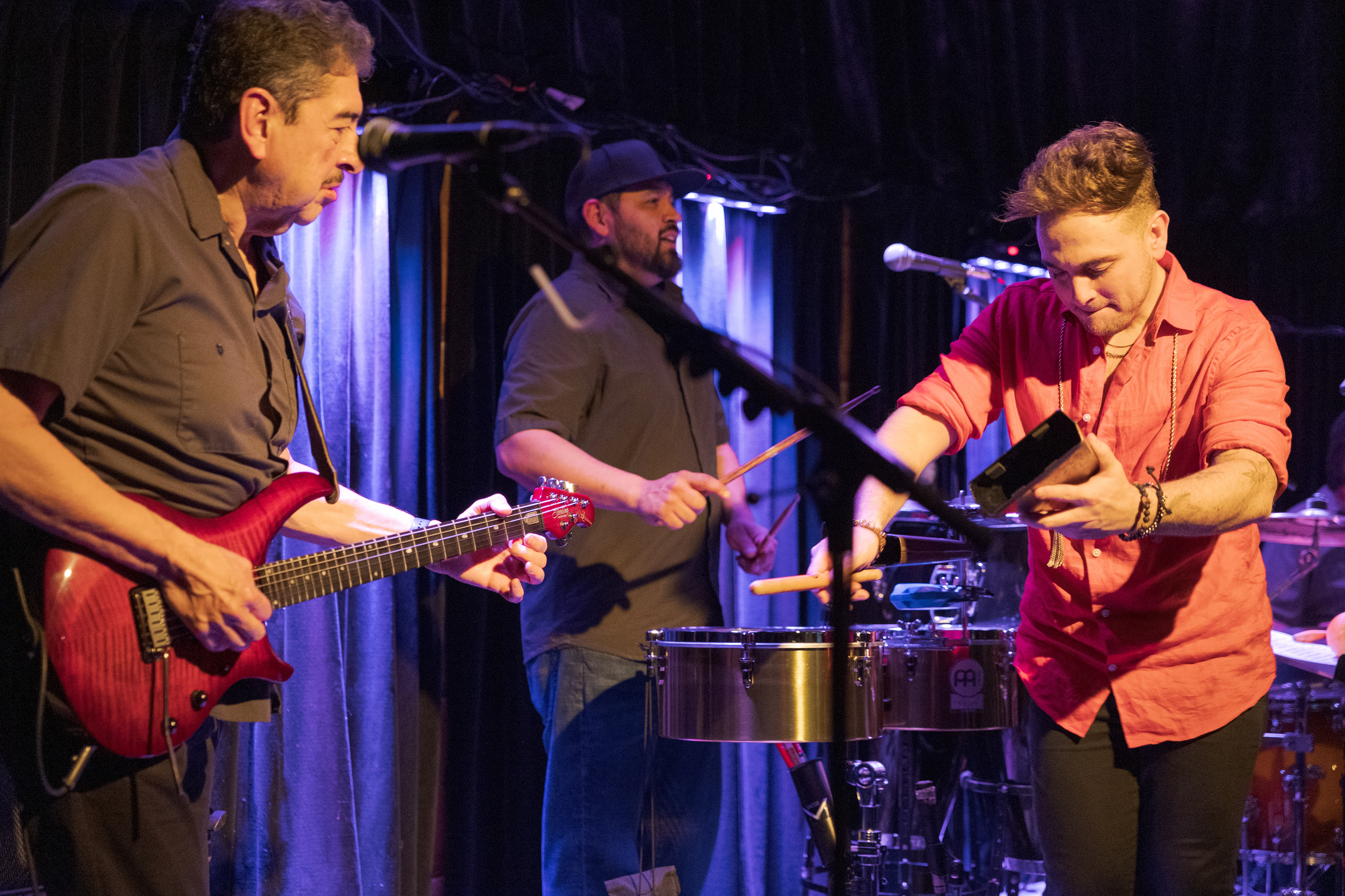 John Jimenez, Victor Jimenez and Juan Pablo Casillas perform "Sabanas Frias" at Avogadro's number Feb. 11.