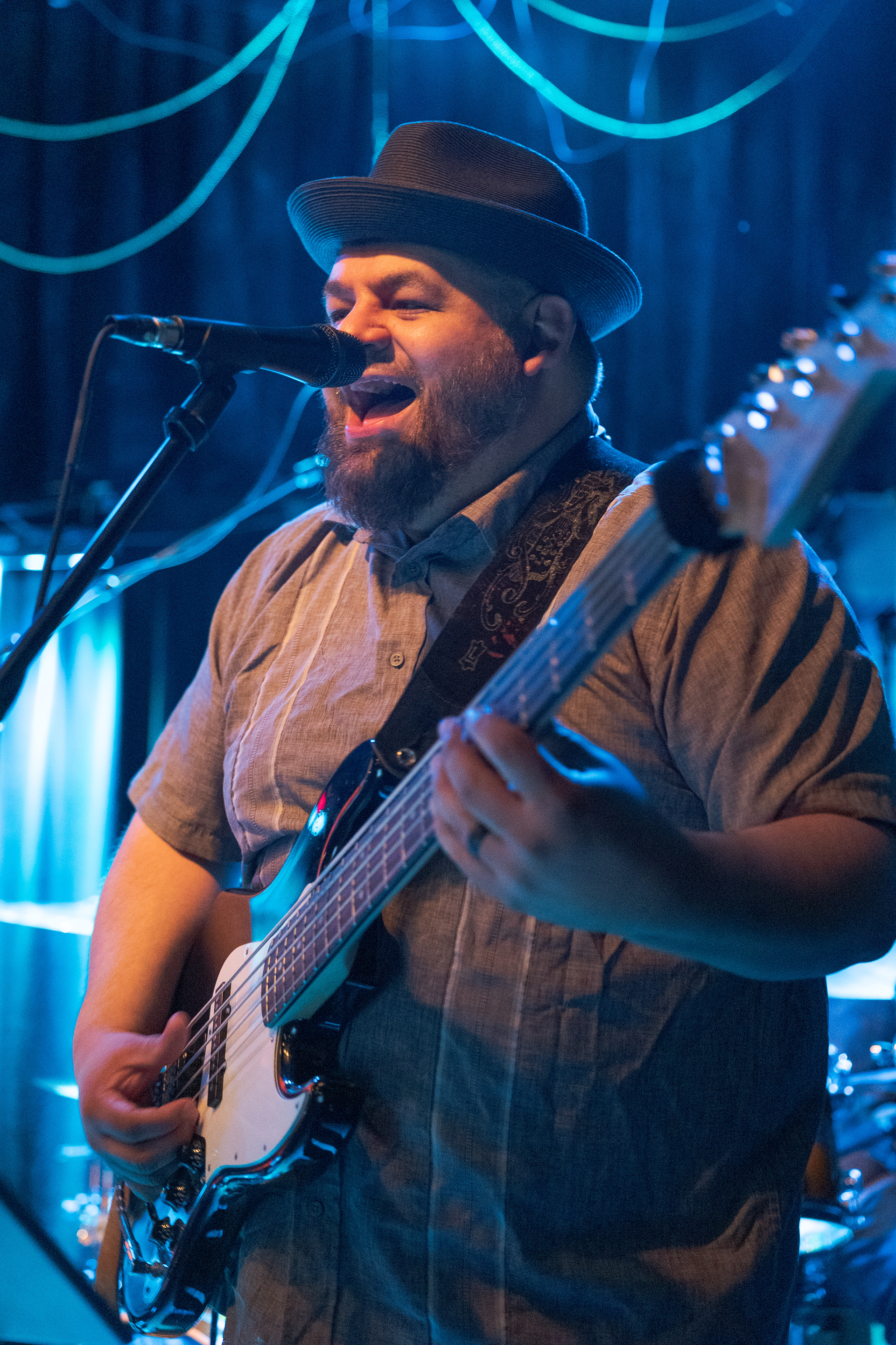 Ruben Alonzo of Fort Collins-based band Persuasion performs "Africa Bamba" at Avogadro's Number Feb. 11. Alonzo also works for the Greeley Police Department, sings in Salsa Forte Latin Collective, and is the Music Director at City Park Church in Fort Collins.