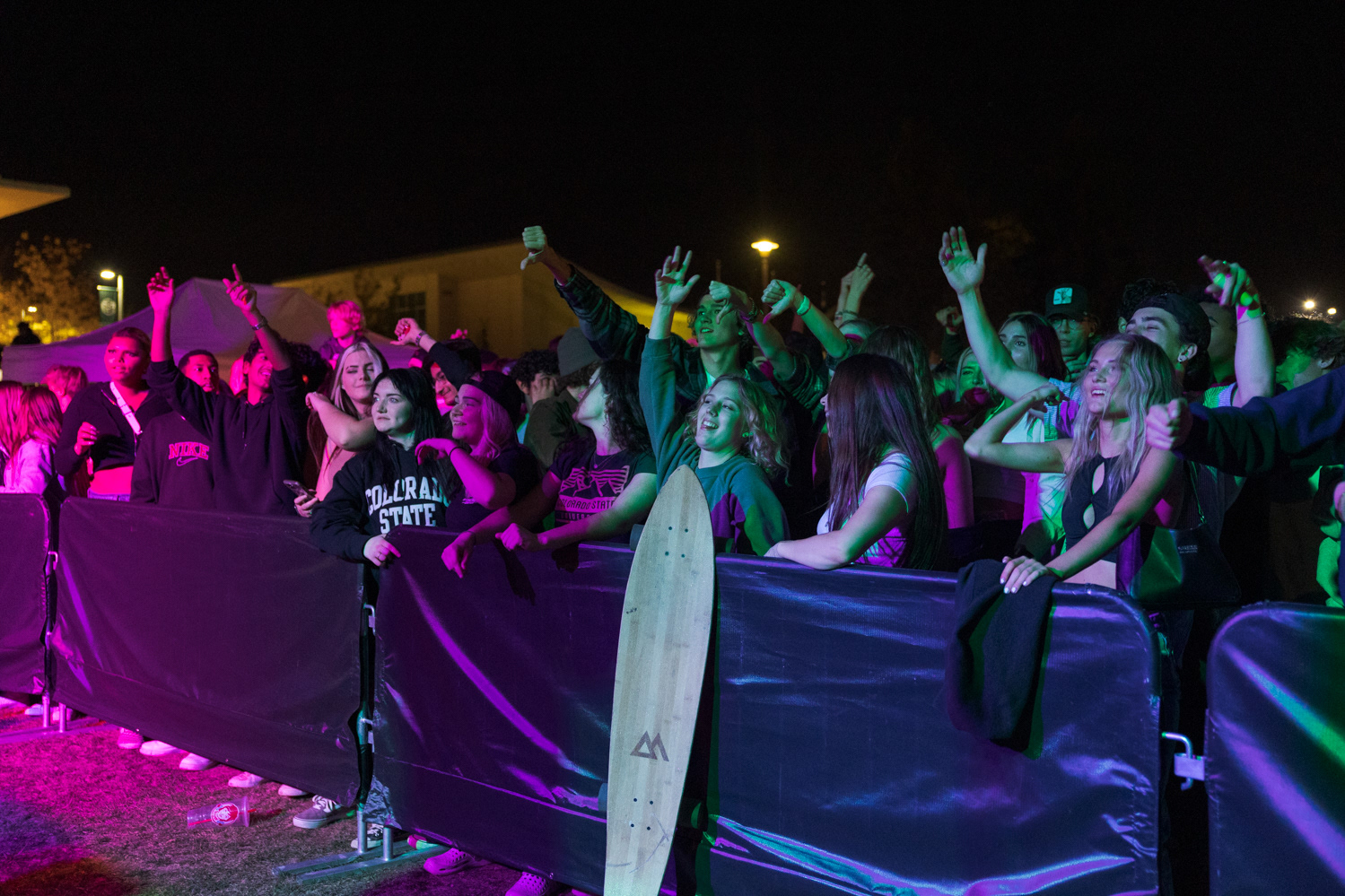 Colorado State University community members dance during Friday Night Lights Oct. 14, 2022.