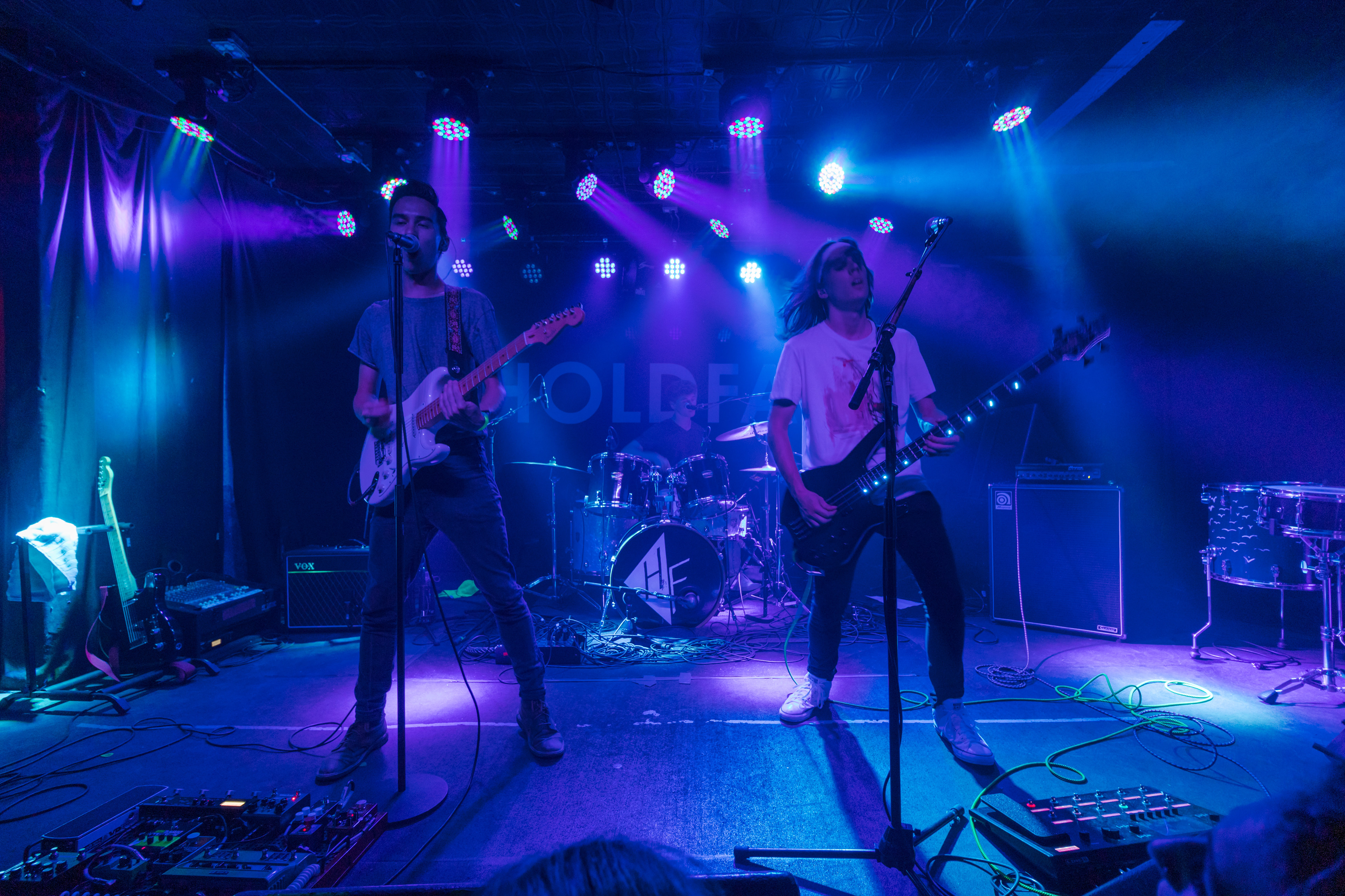 Charlie Maddocks, Tommy Maddocks, and Mikey Maddocks of HOLDFAST. perform at Globe Hall July 17.