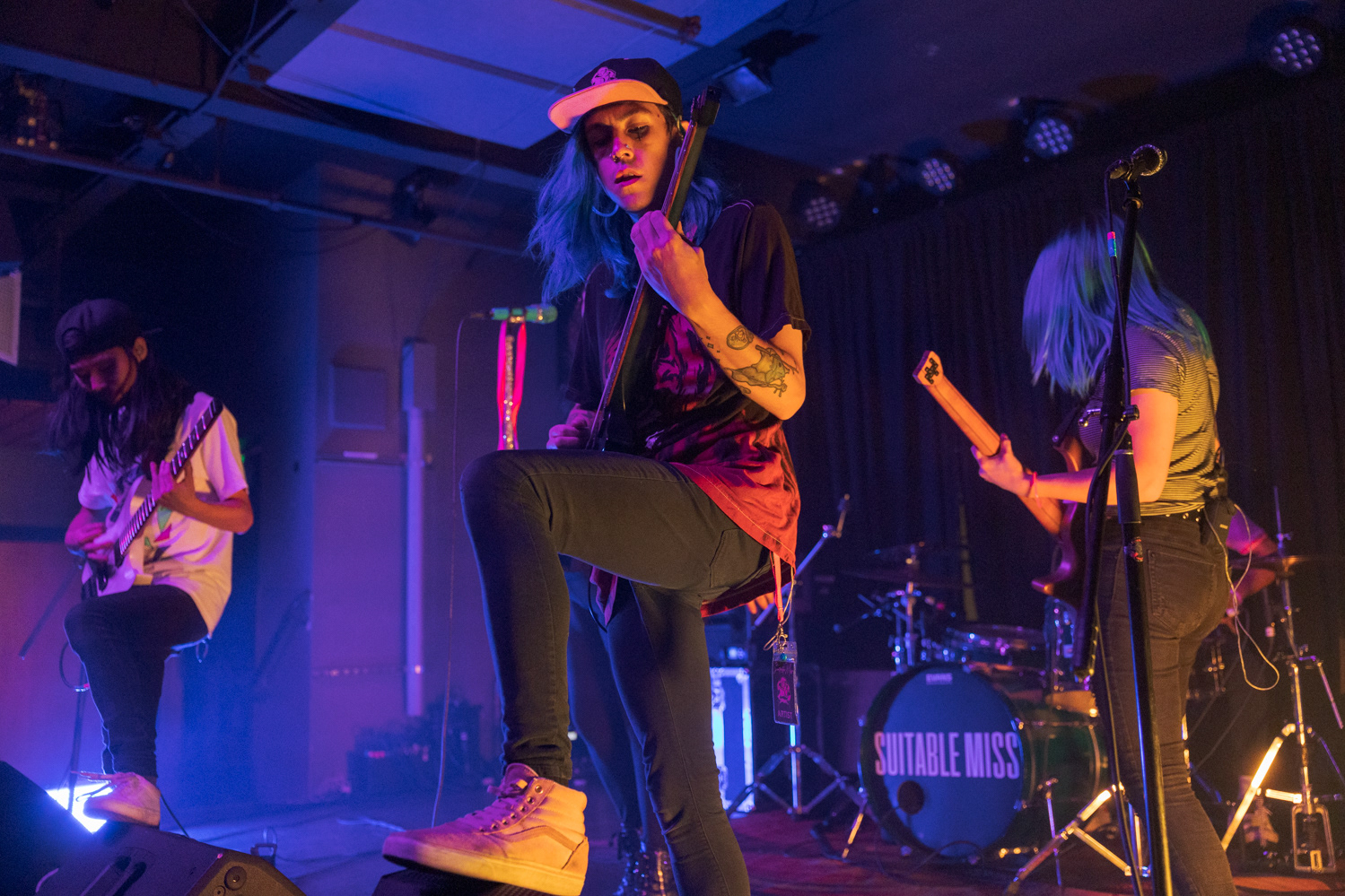 Andrew Elofson, Noah Sauls and Kelsey Gant of Denver, Colorado pop-punk band Suitable Miss perform at The Coast during the band's Fall Tour 2022, Oct. 23.